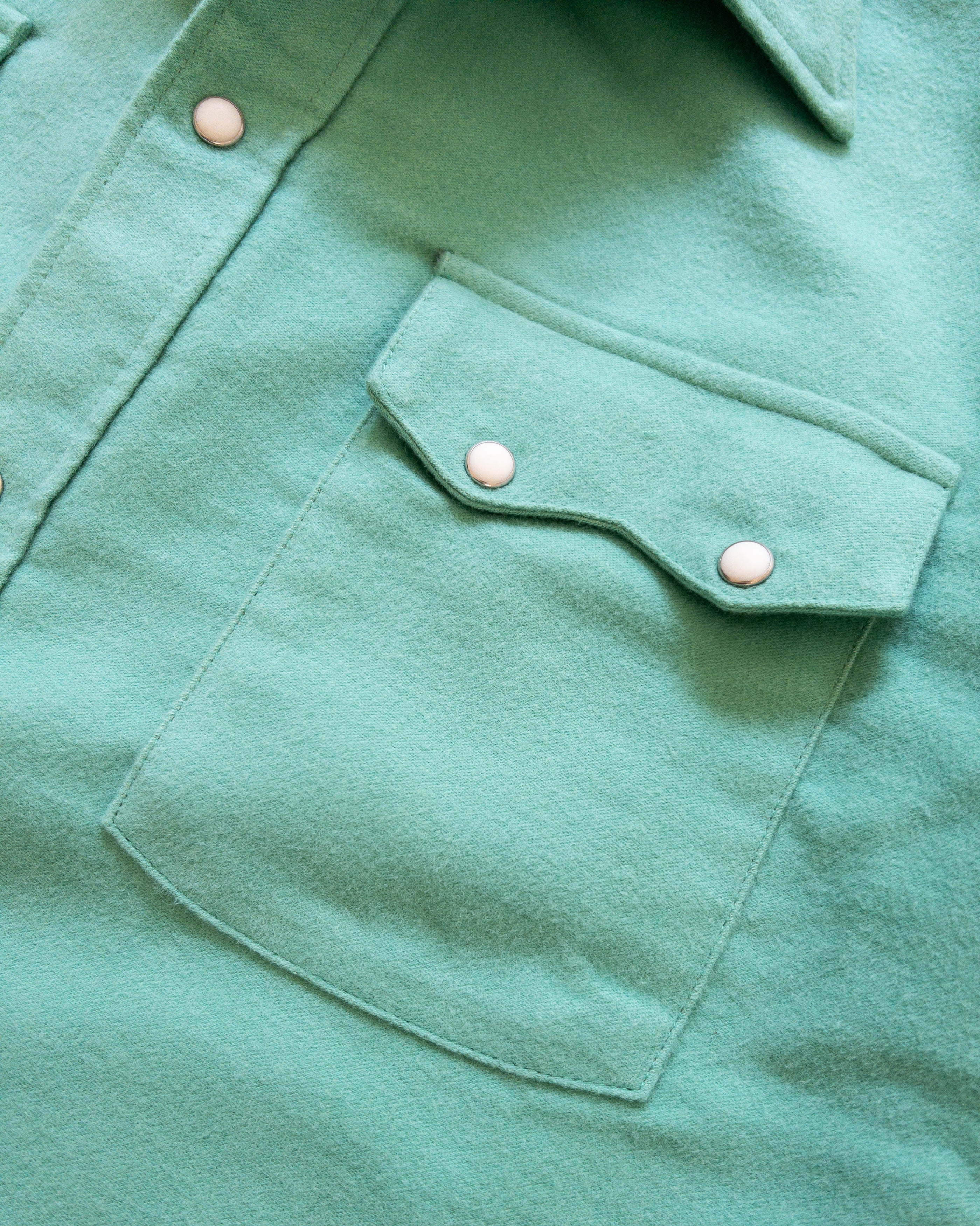 Moleskin Pearlsnap Shirt - Wintergreen - Image 2