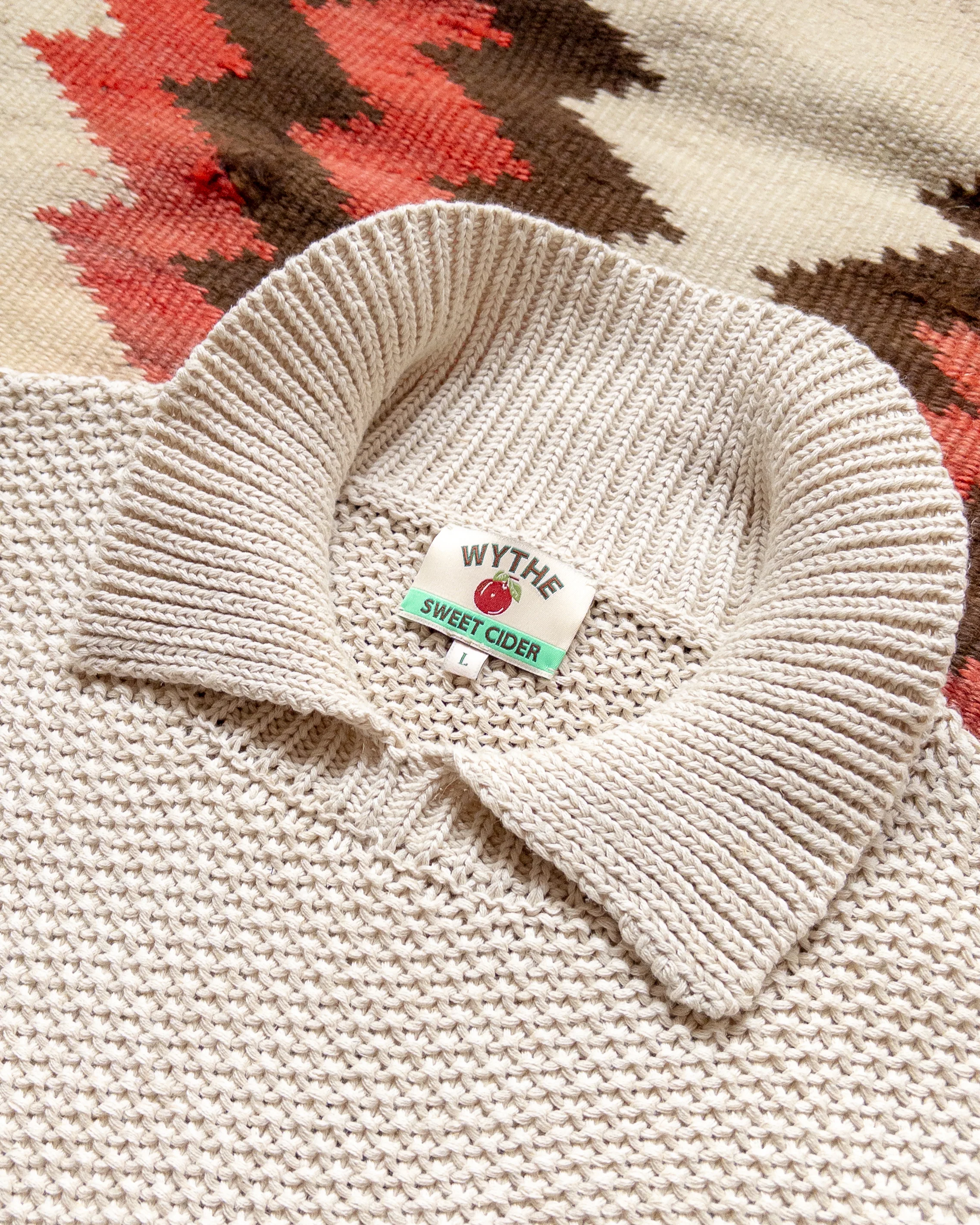 Moss Stitch Collared Sweater - Buttermilk - Image 4