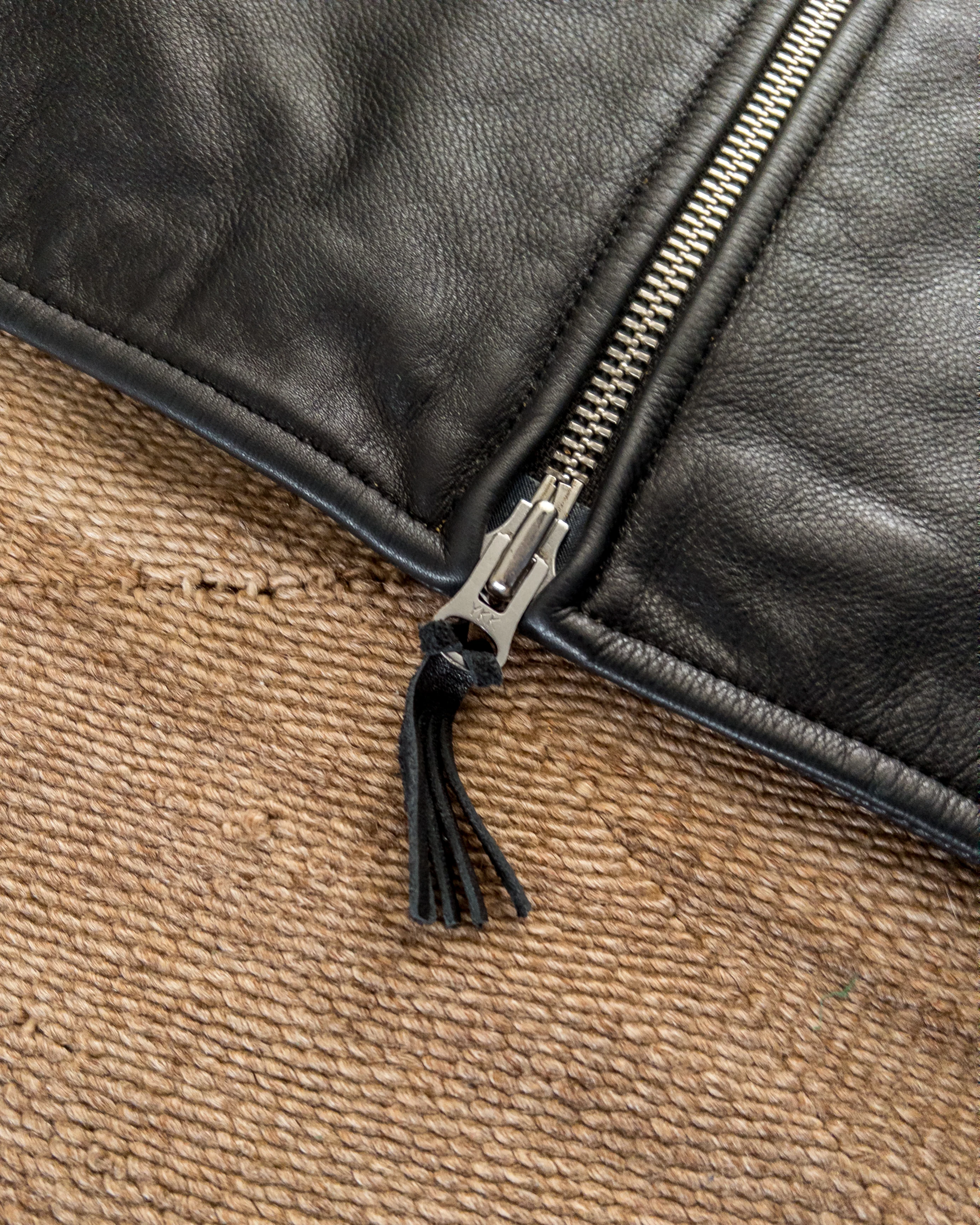 Mustang Fringe Leather Jacket - Black - Image 3