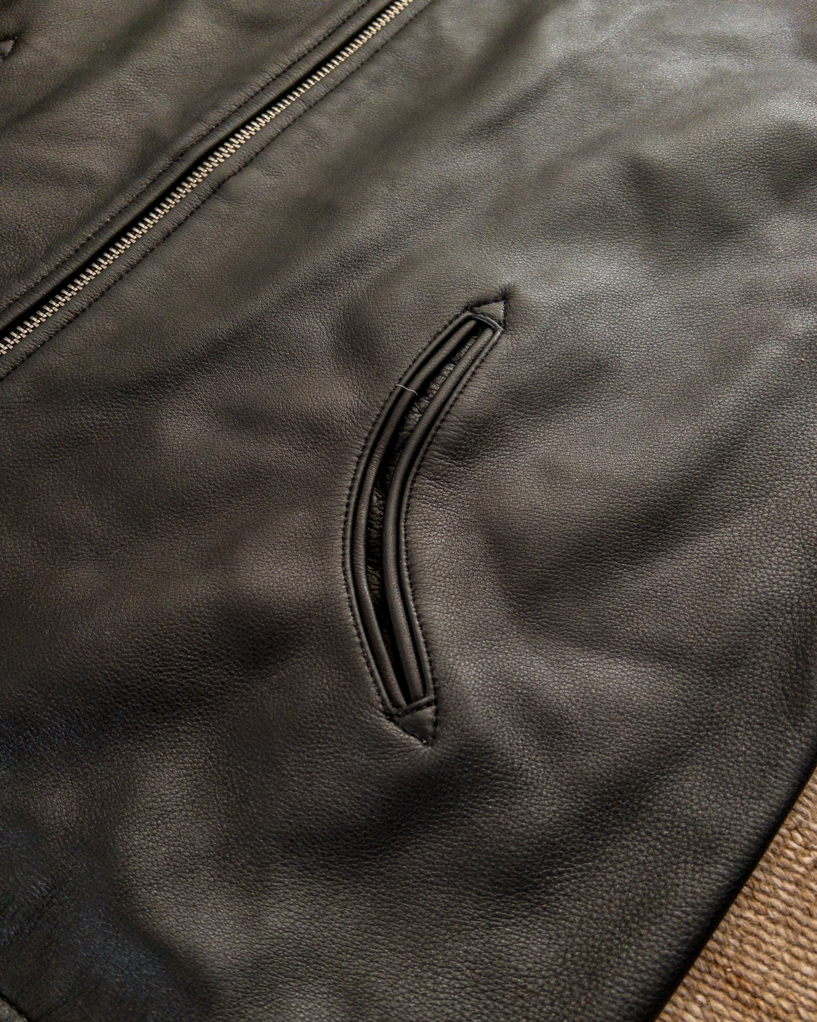 Mustang Fringe Leather Jacket - Black - Image 5