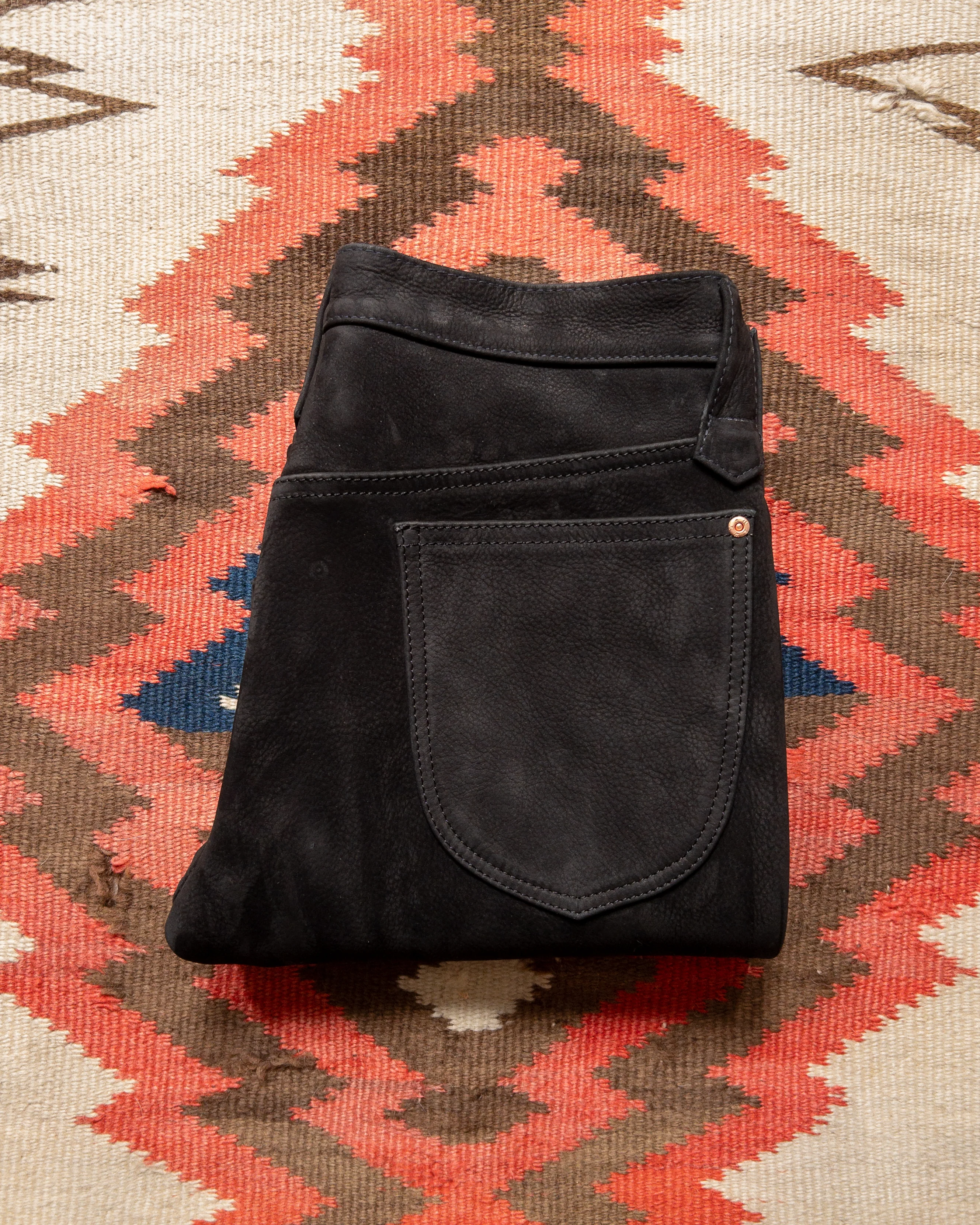 Nubuck Five Pocket Flares - Black - Image 4