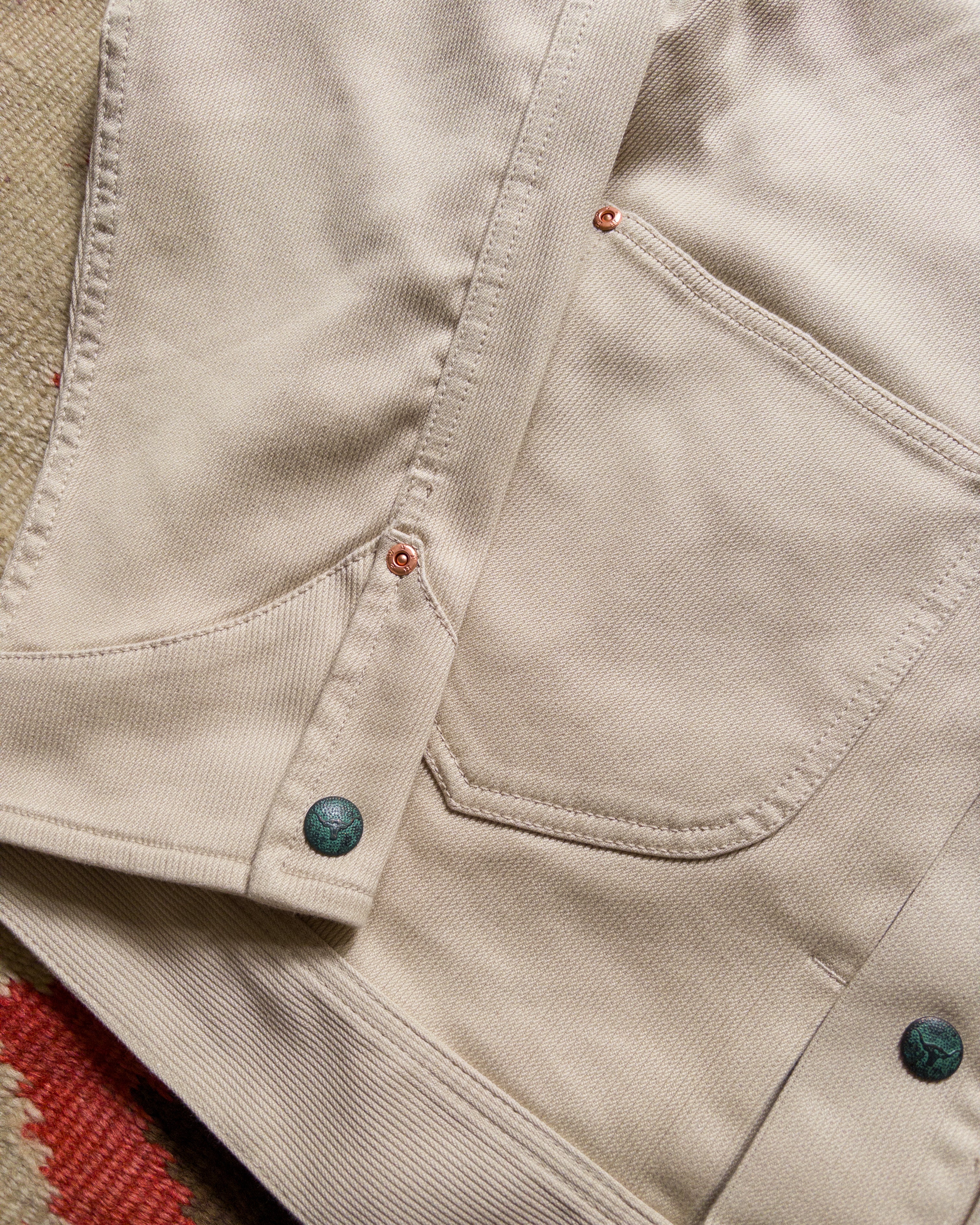 Bedford Cord Ranch Jacket - Off White - Image 2