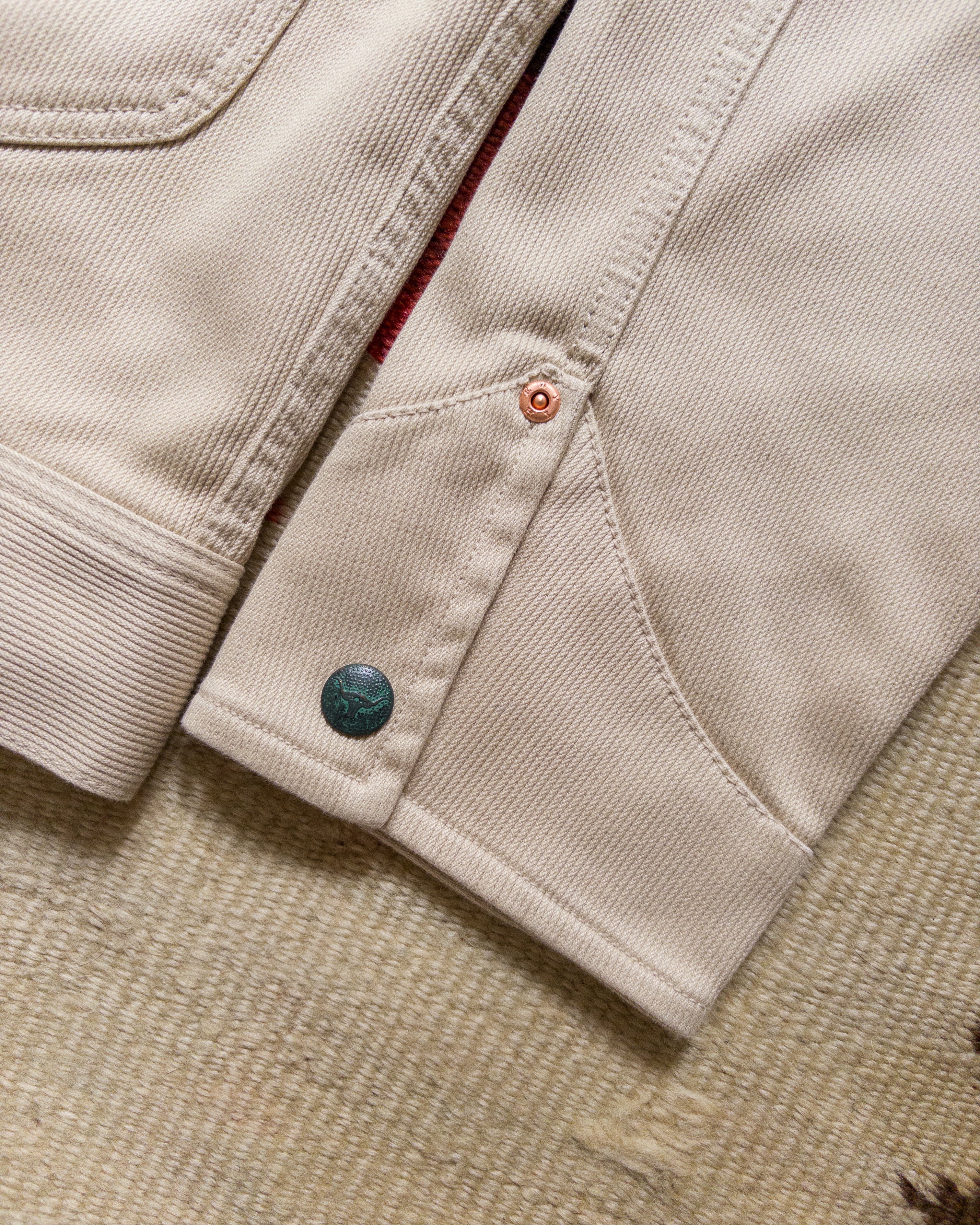 Bedford Cord Ranch Jacket - Off White - Image 4