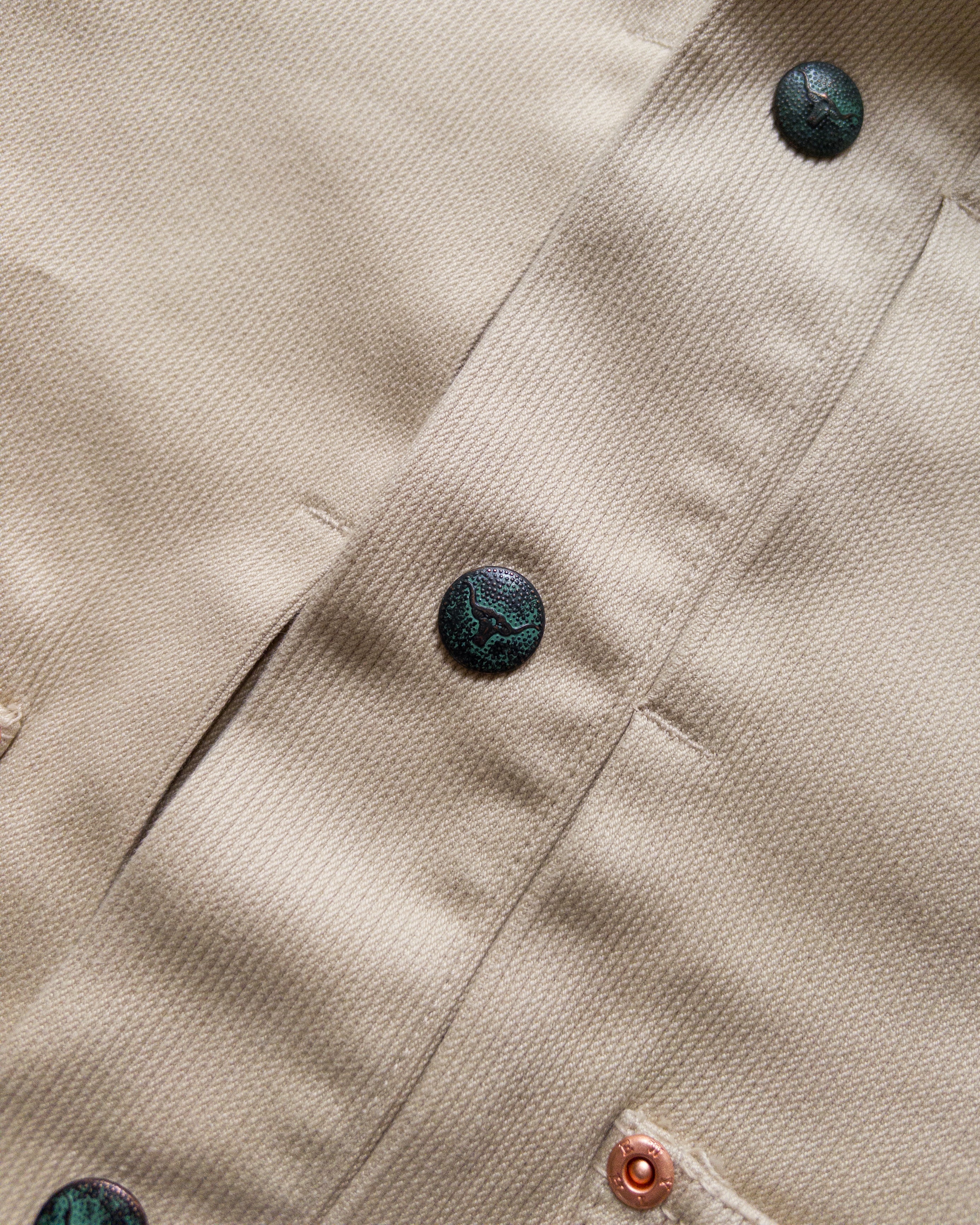 Bedford Cord Ranch Jacket - Off White - Image 5