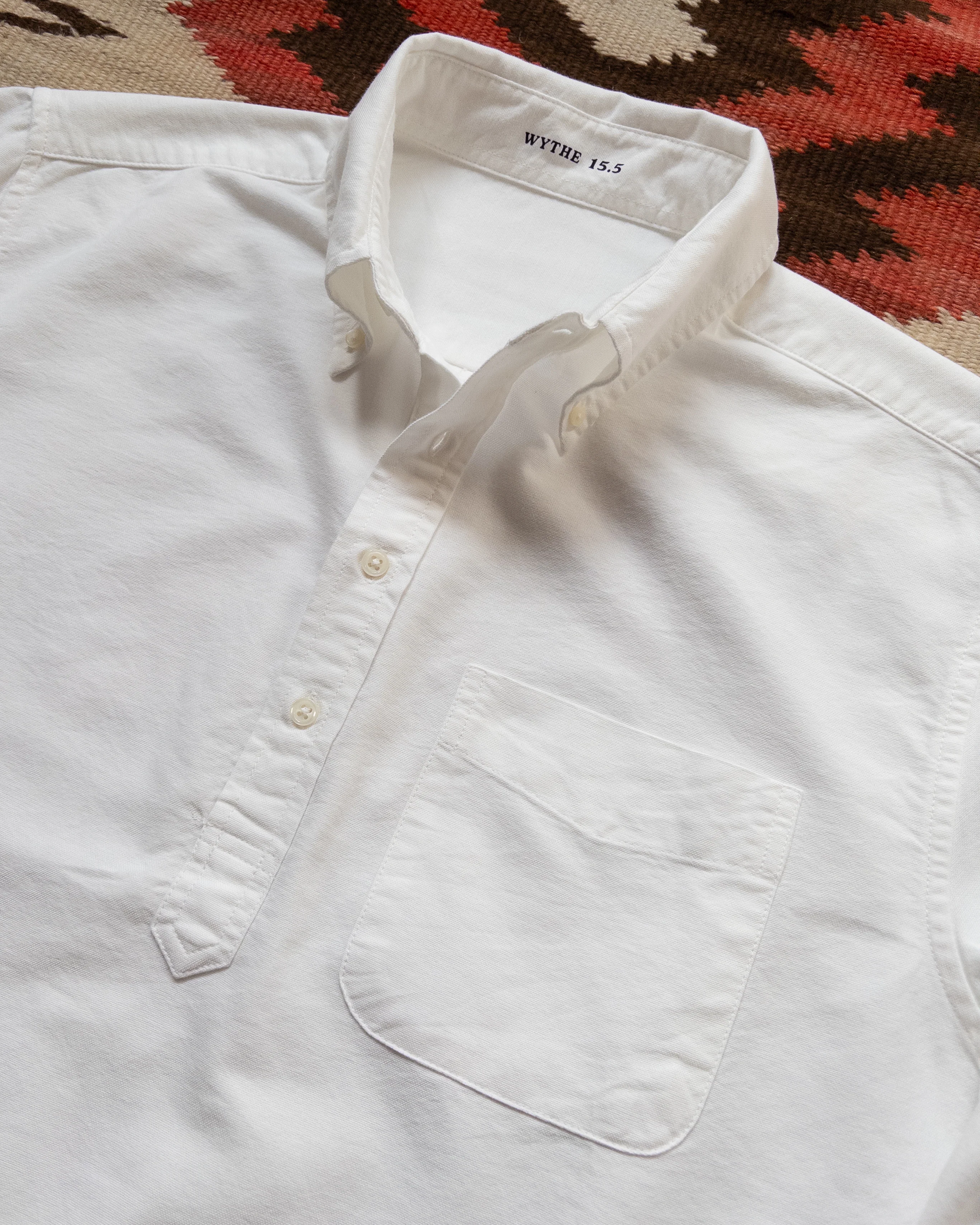 Oxford Cloth Button Down Popover - Classic White - Image 2