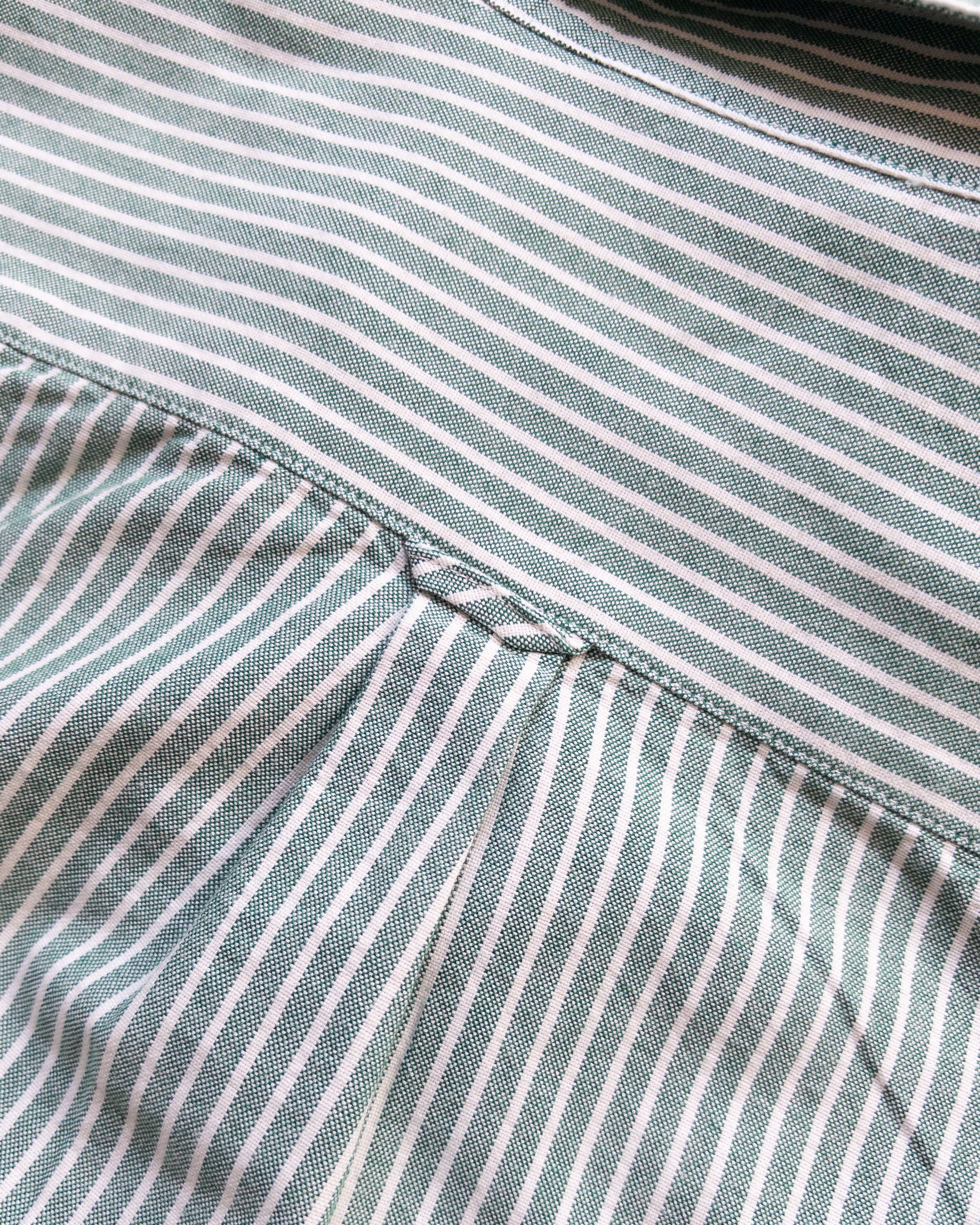 Oxford Cloth Button Down Popover - Evergreen Stripe - Image 4
