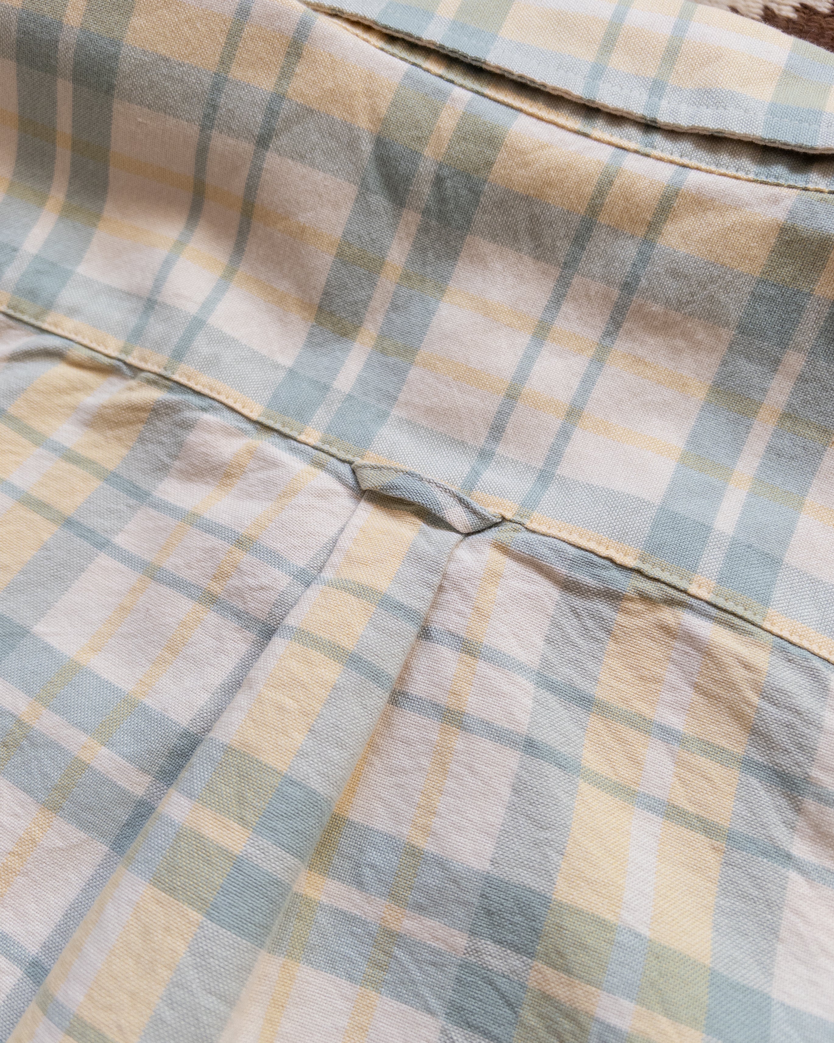 Oxford Cloth Button Down Popover - Sage and Sunflower Plaid - Image 4