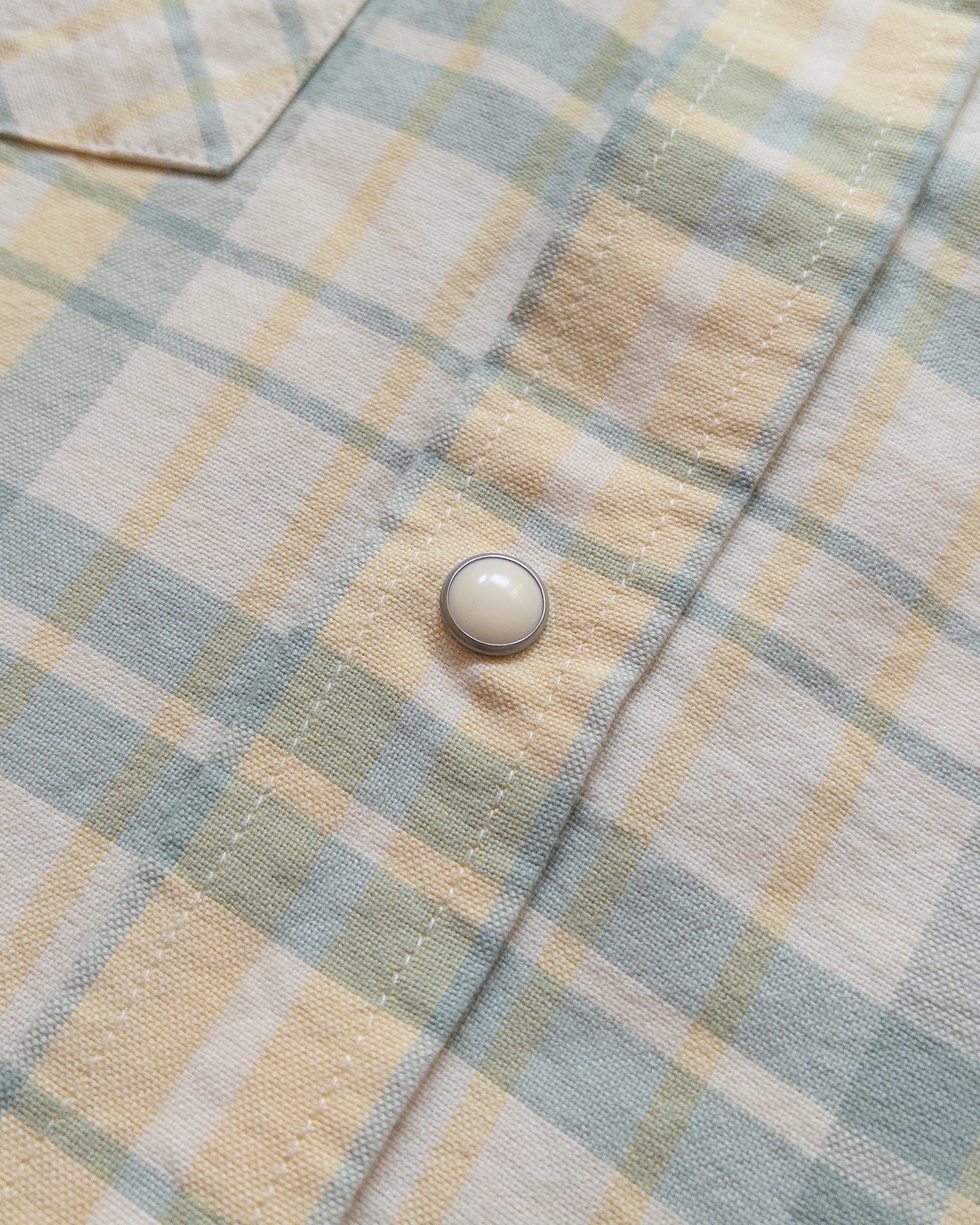 Oxford Cloth Pearlsnap Shirt - Sage and Sunflower Plaid - Image 4