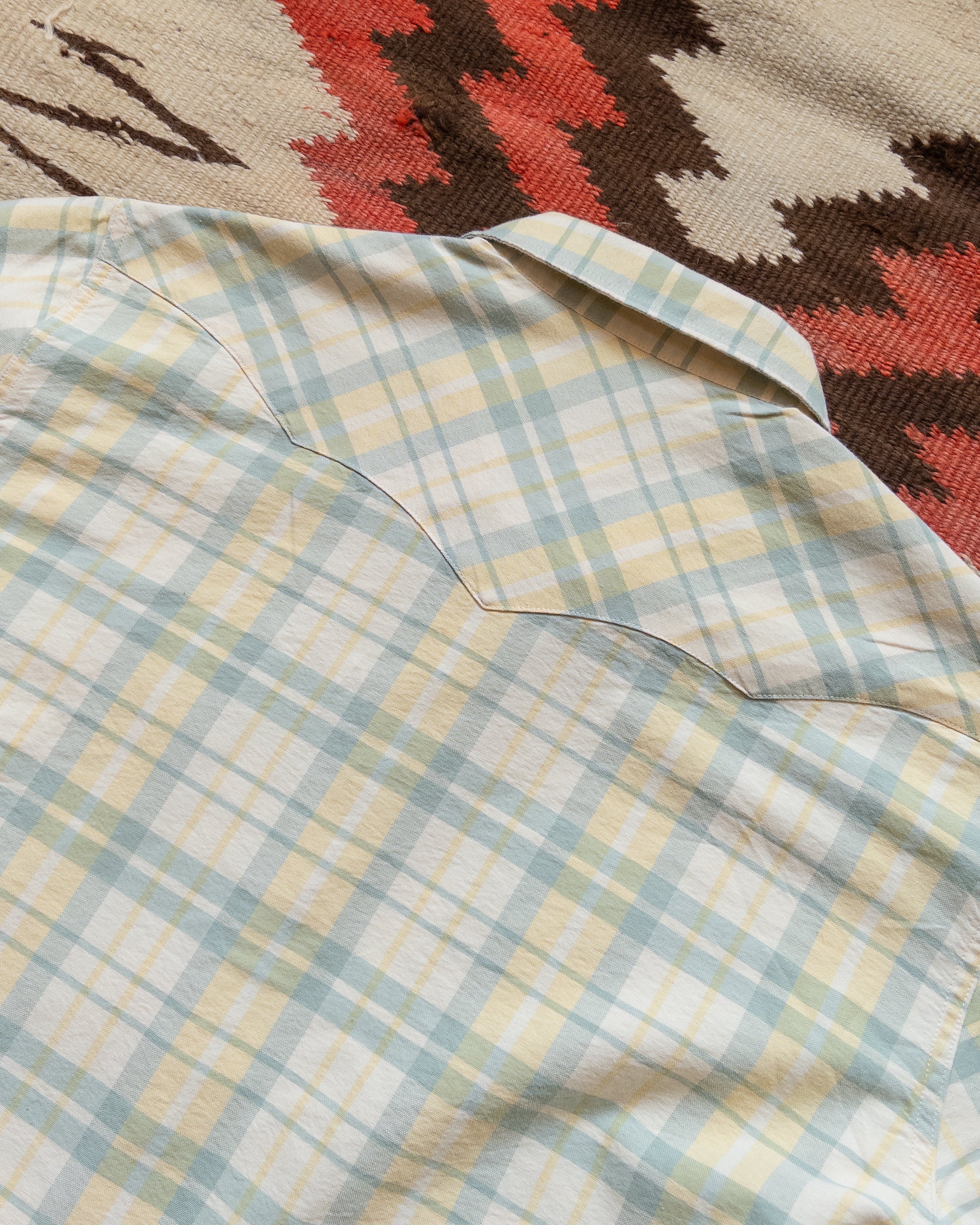 Oxford Cloth Pearlsnap Shirt - Sage and Sunflower Plaid - Image 5