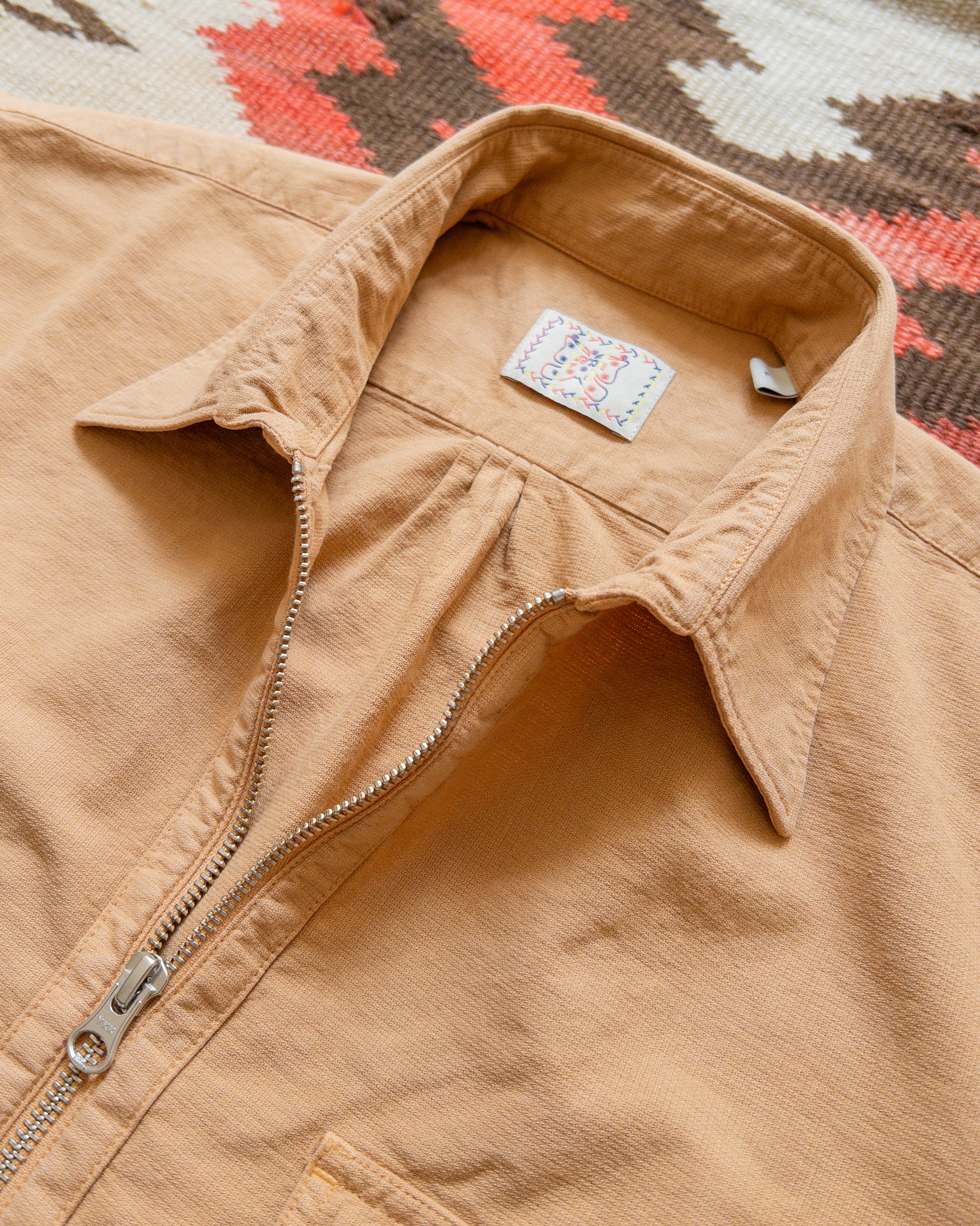 Aertex Half-Zip Shirt - Apricot - Image 5