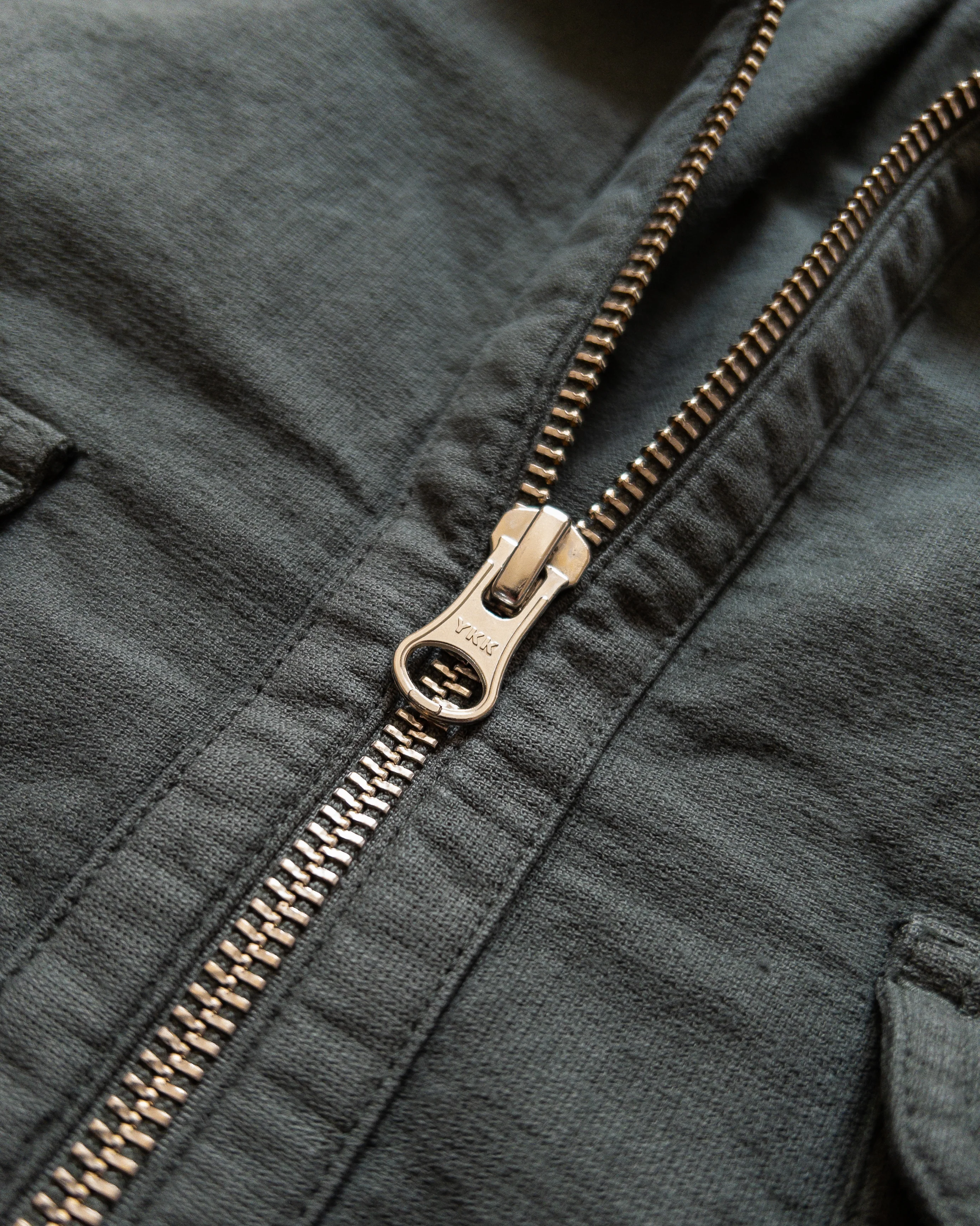 Aertex Half-Zip Shirt - Faded Black - Image 3