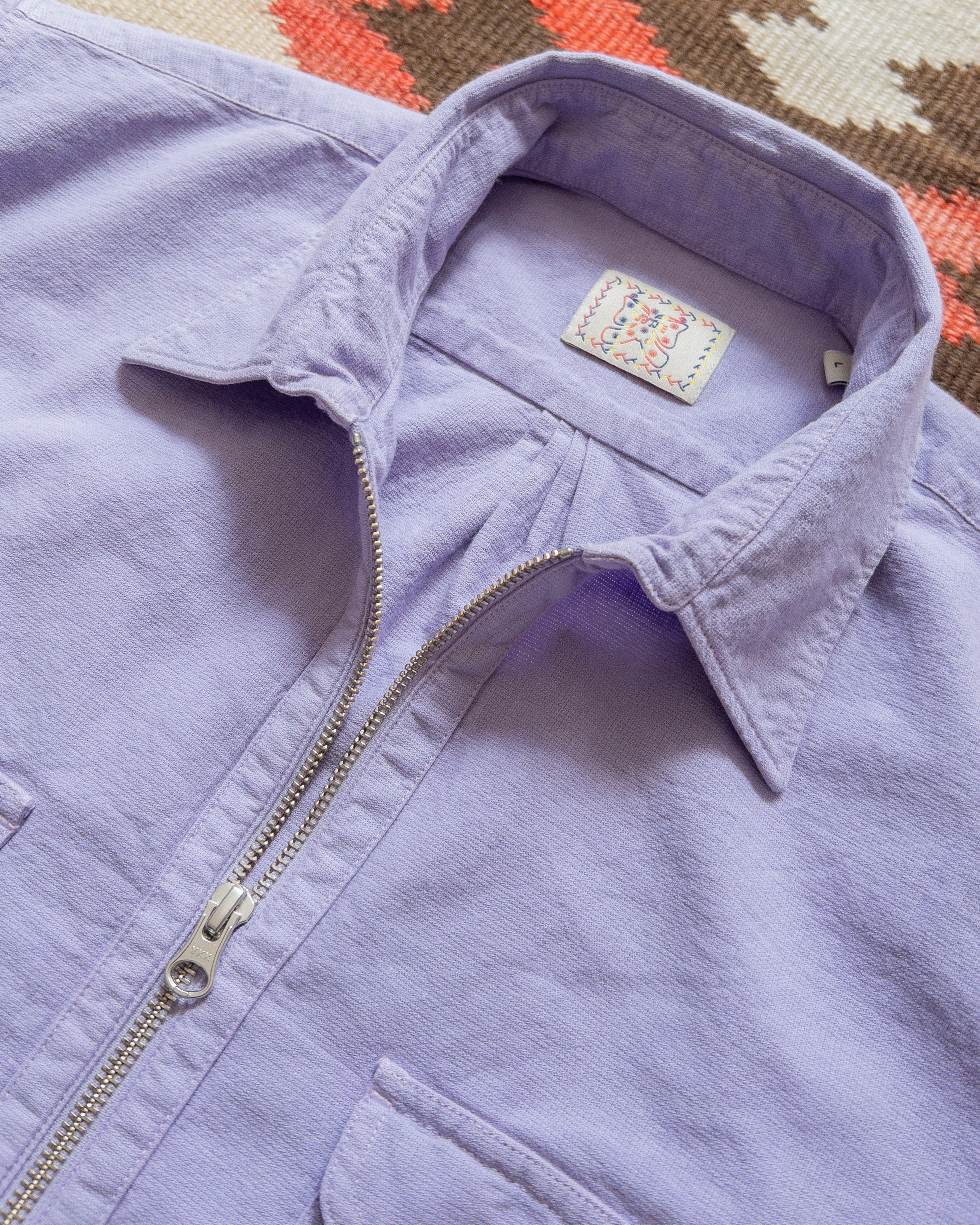Aertex Half-Zip Shirt - Hazy Purple - Image 5