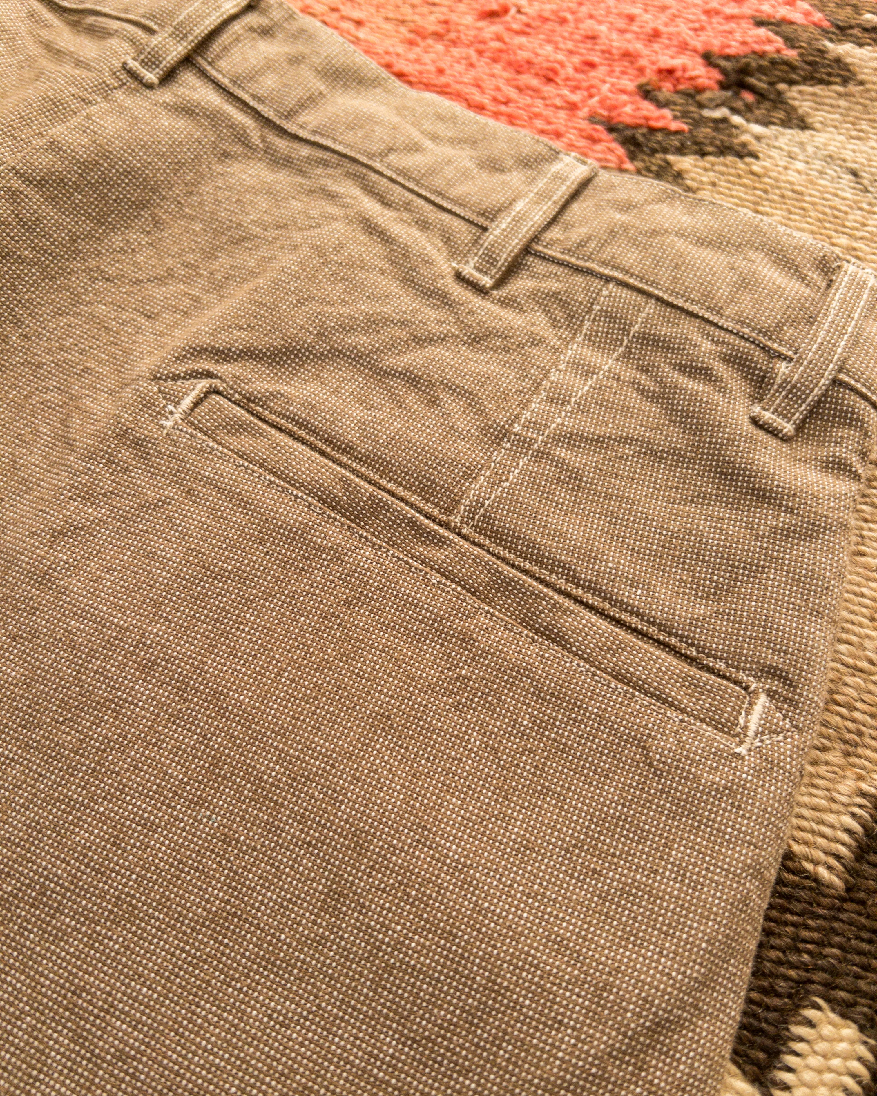 Heavyweight Pinpoint Canvas Chino - Brown - Image 4