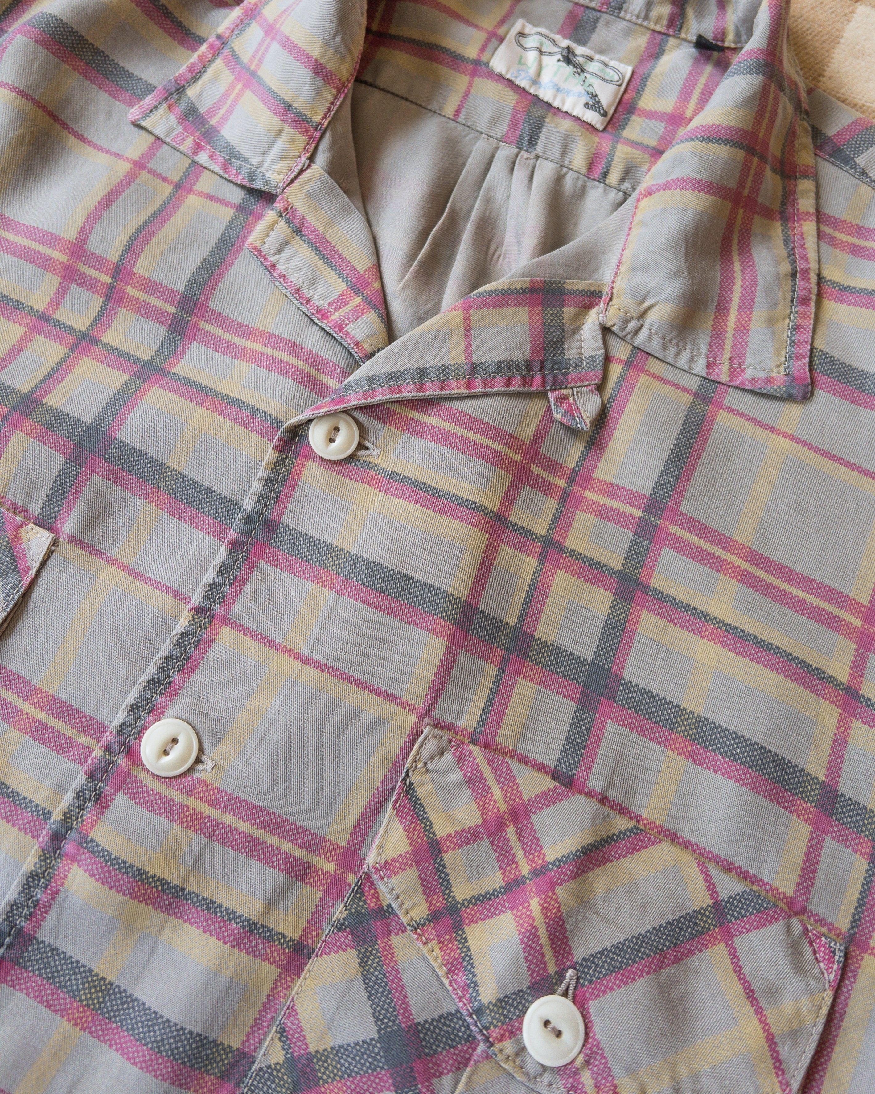 Printed Corral Plaid Tencel Patio Shirt - Nutmeg - Image 4