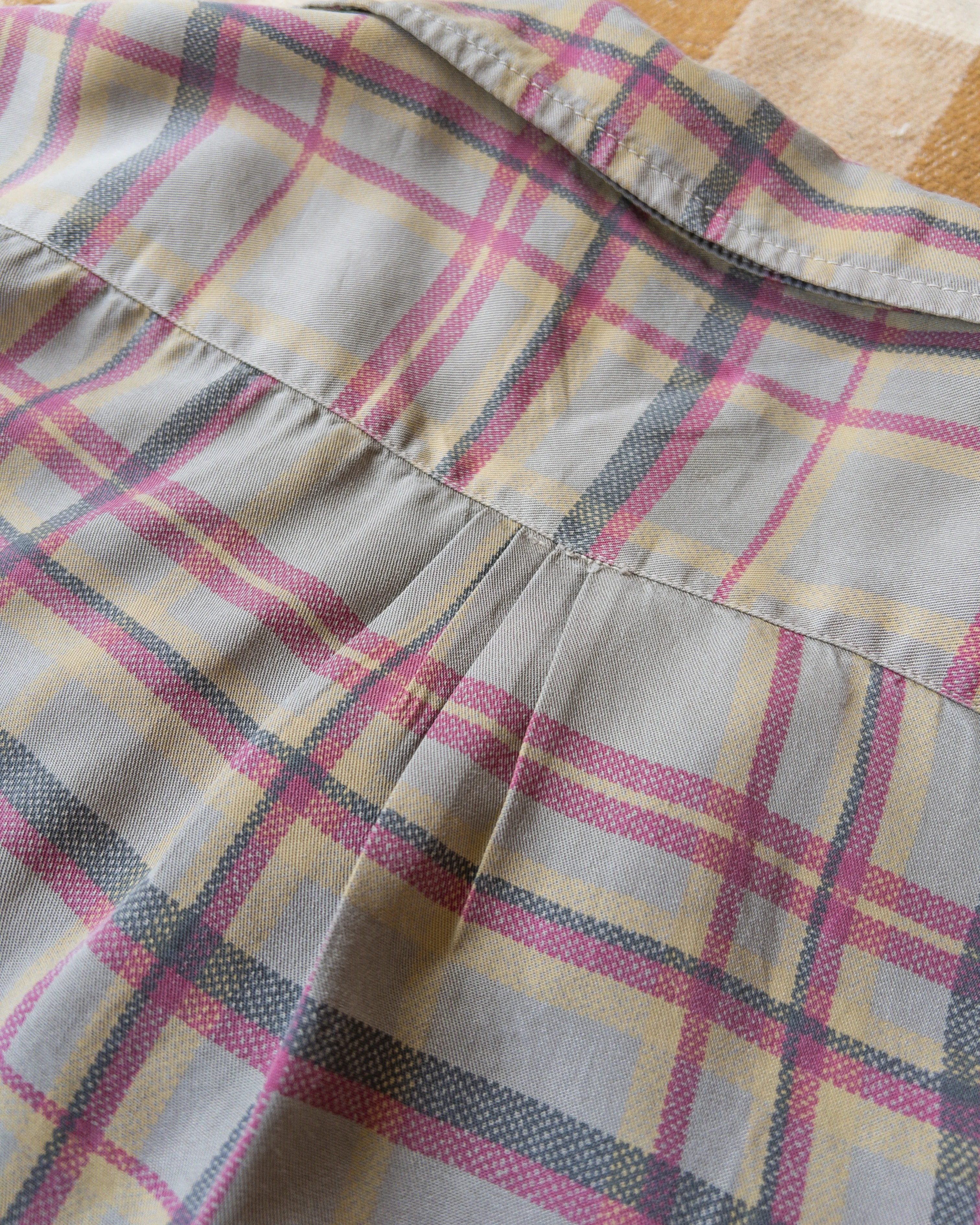 Printed Corral Plaid Tencel Patio Shirt - Nutmeg - Image 6