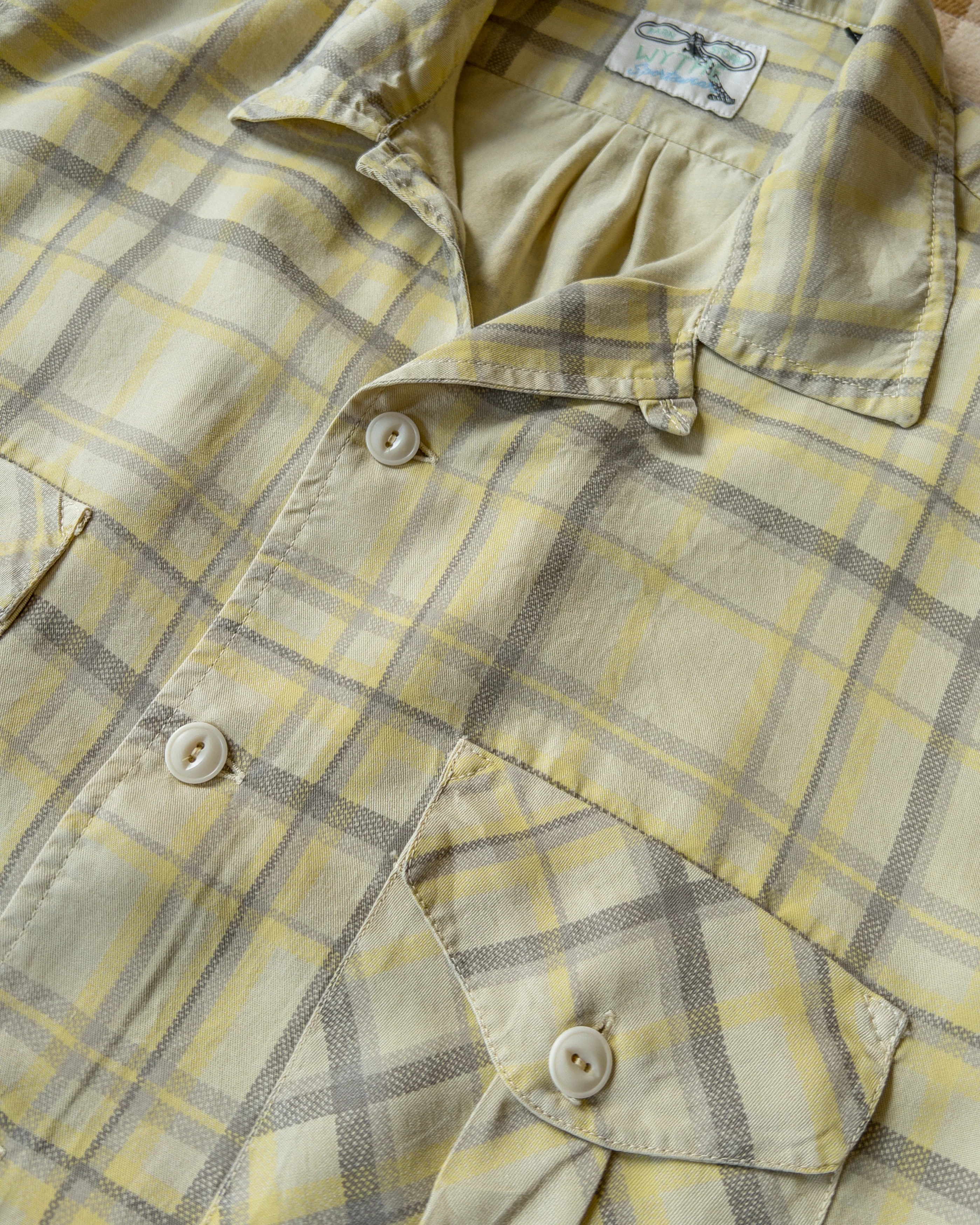 Printed Corral Plaid Tencel Patio Shirt - Sunflower - Image 2