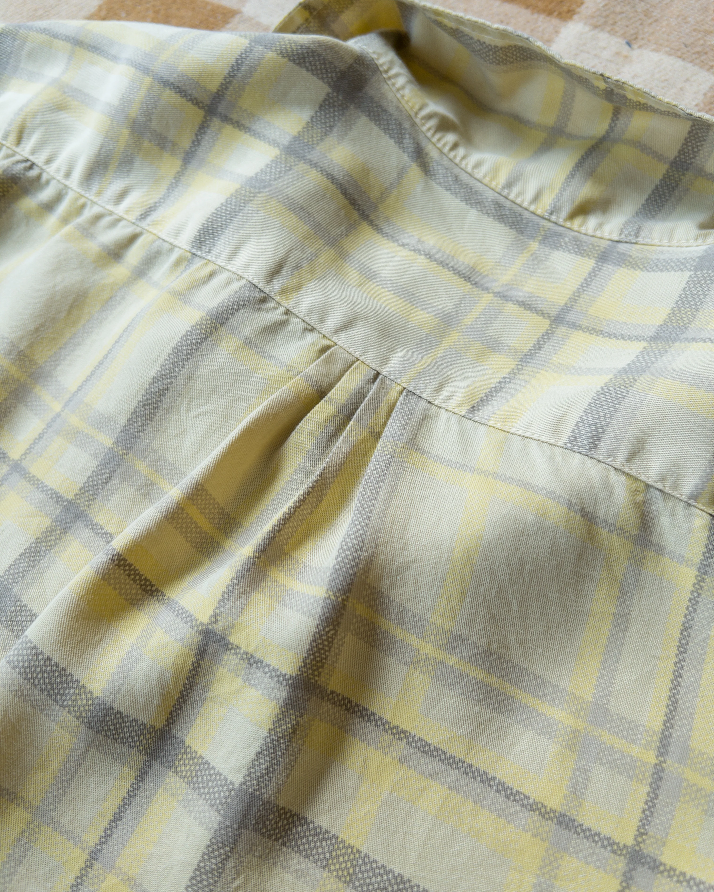 Printed Corral Plaid Tencel Patio Shirt - Sunflower - Image 4