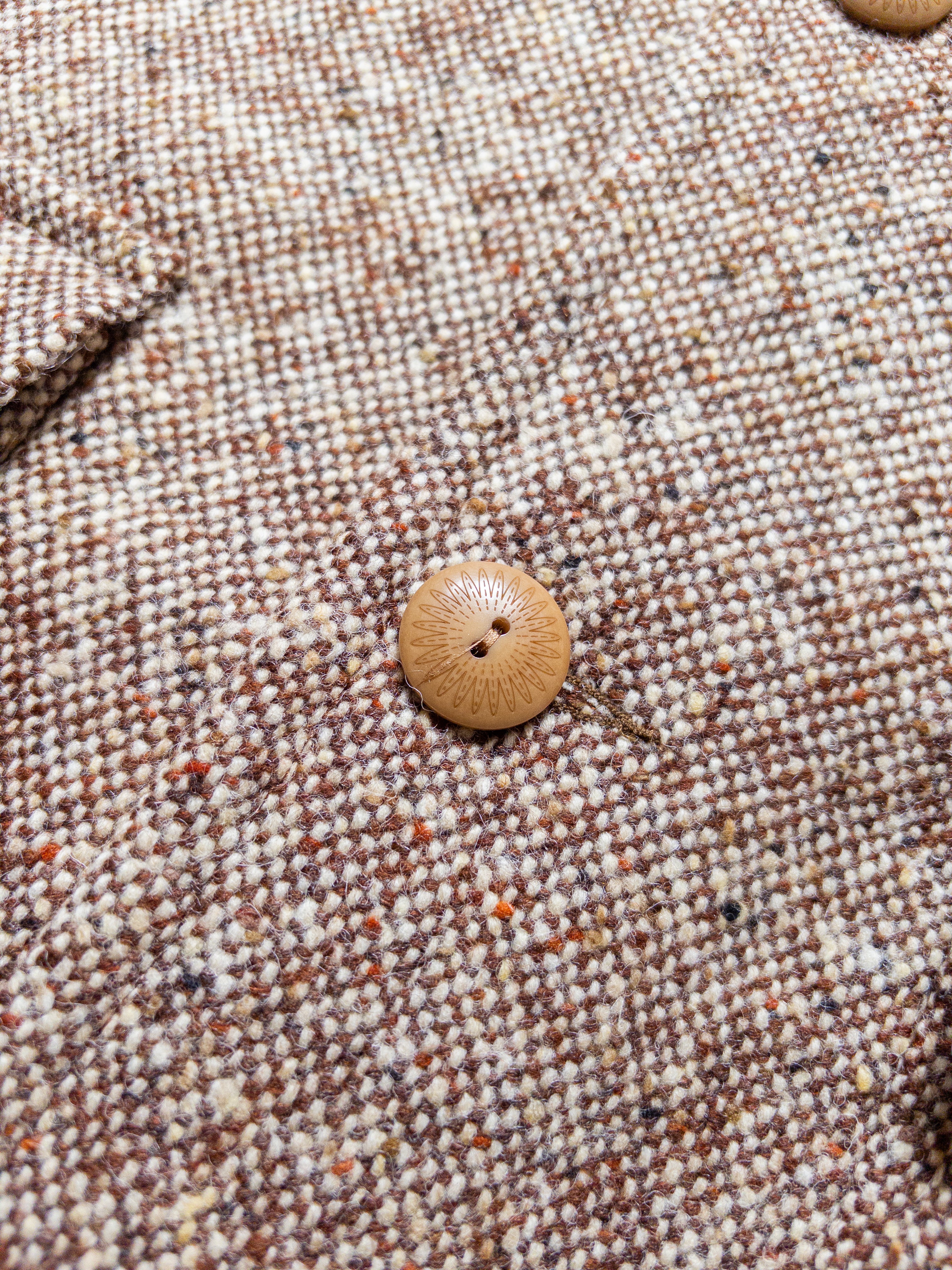 Raglan Wool Overcoat - Malted Barley Slub Donegal - Image 2
