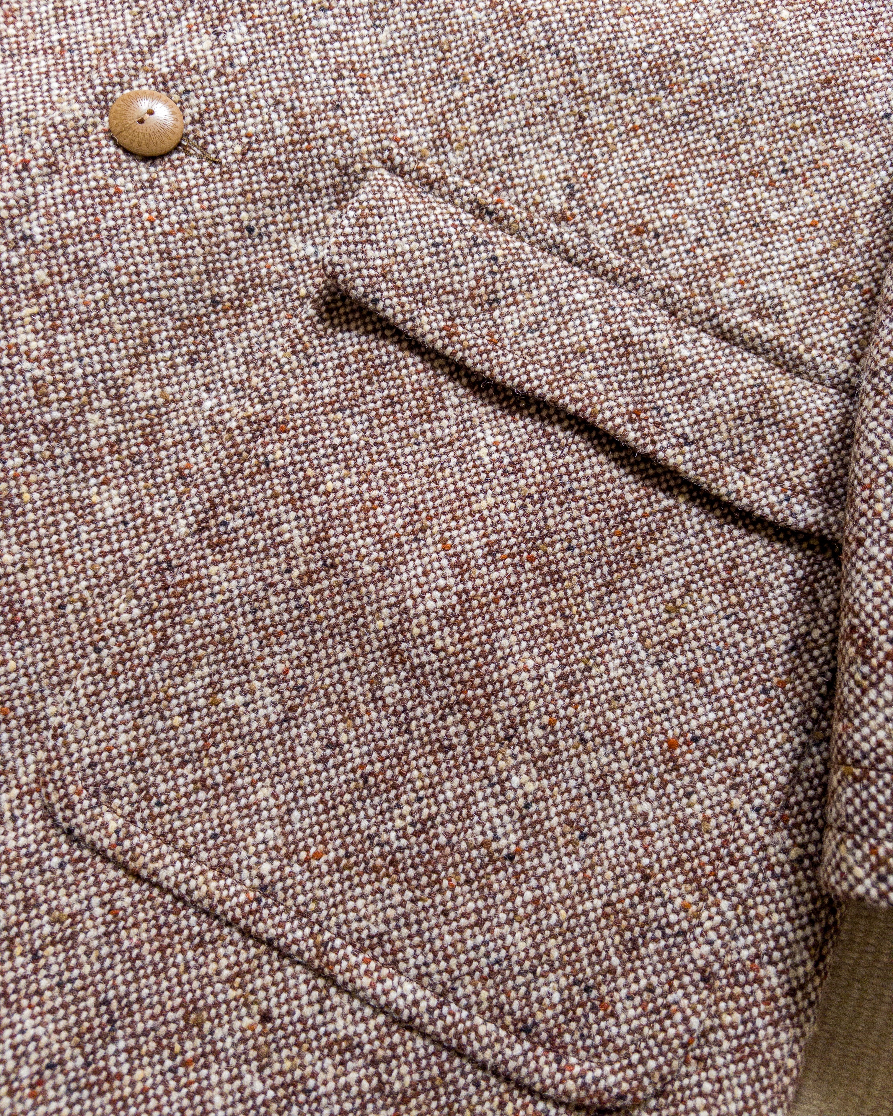 Raglan Wool Overcoat - Malted Barley Slub Donegal - Image 3