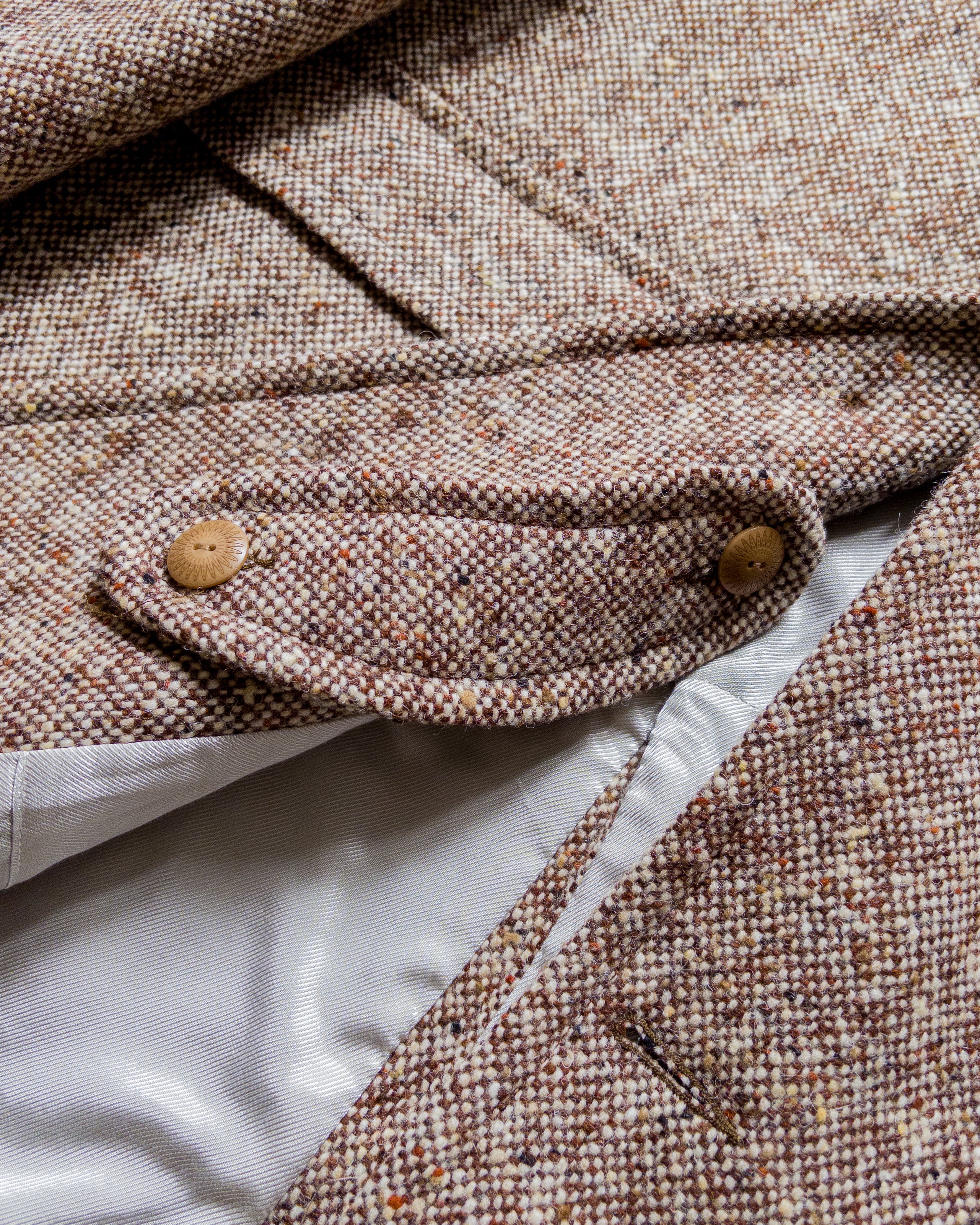 Raglan Wool Overcoat - Malted Barley Slub Donegal - Image 4