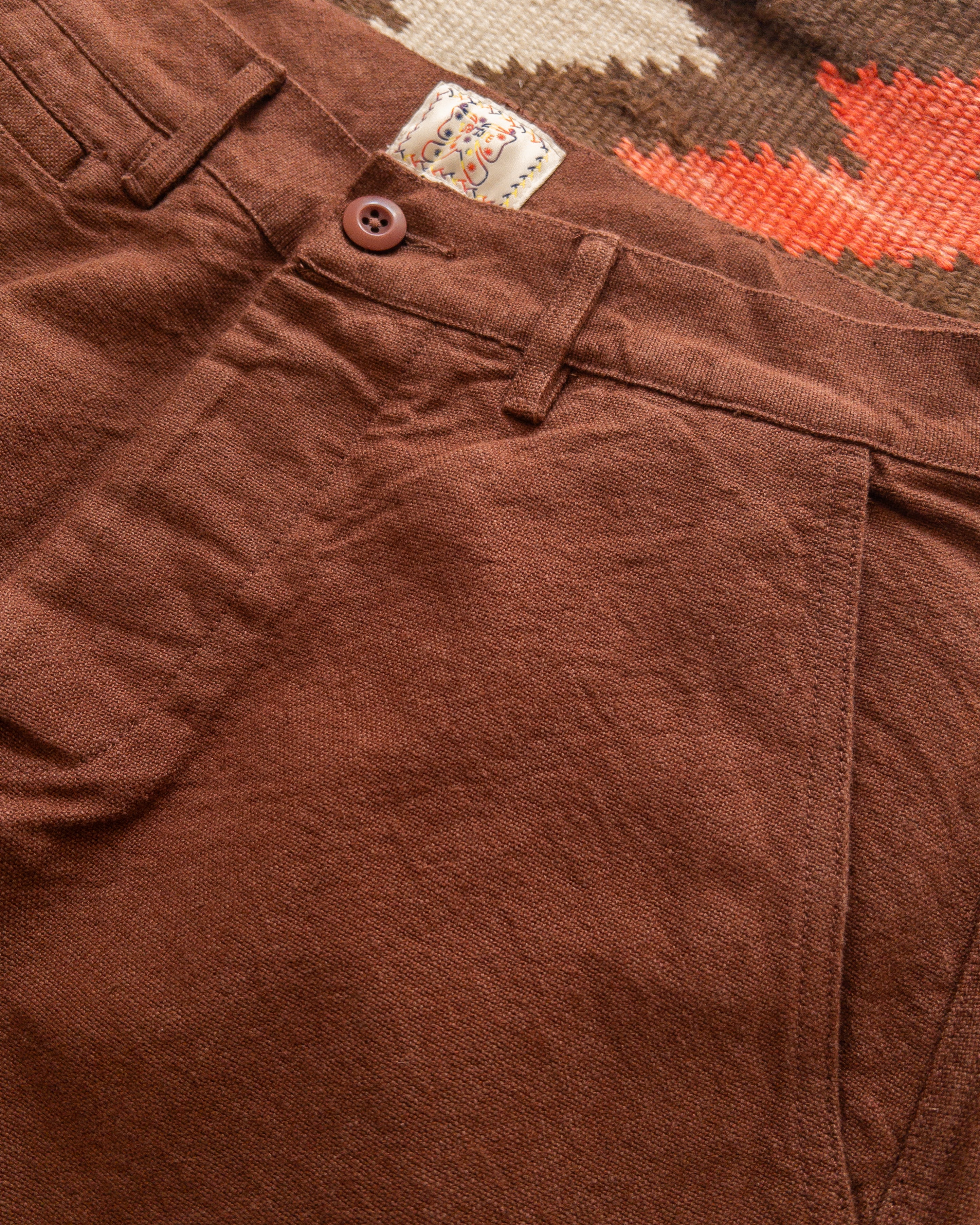 Rustic Plainweave Chino - Chocolate Brown - Image 2