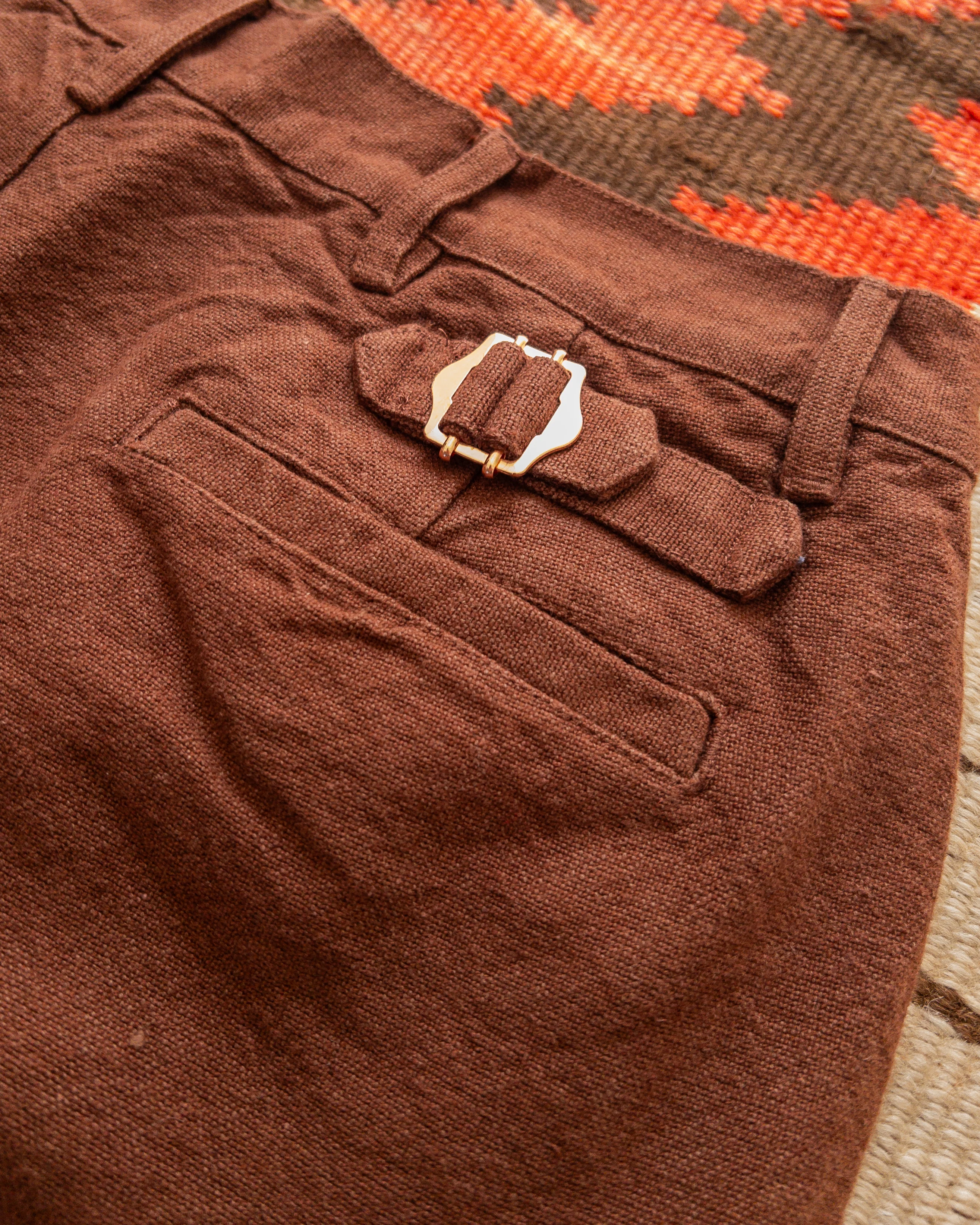 Rustic Plainweave Chino - Chocolate Brown - Image 3