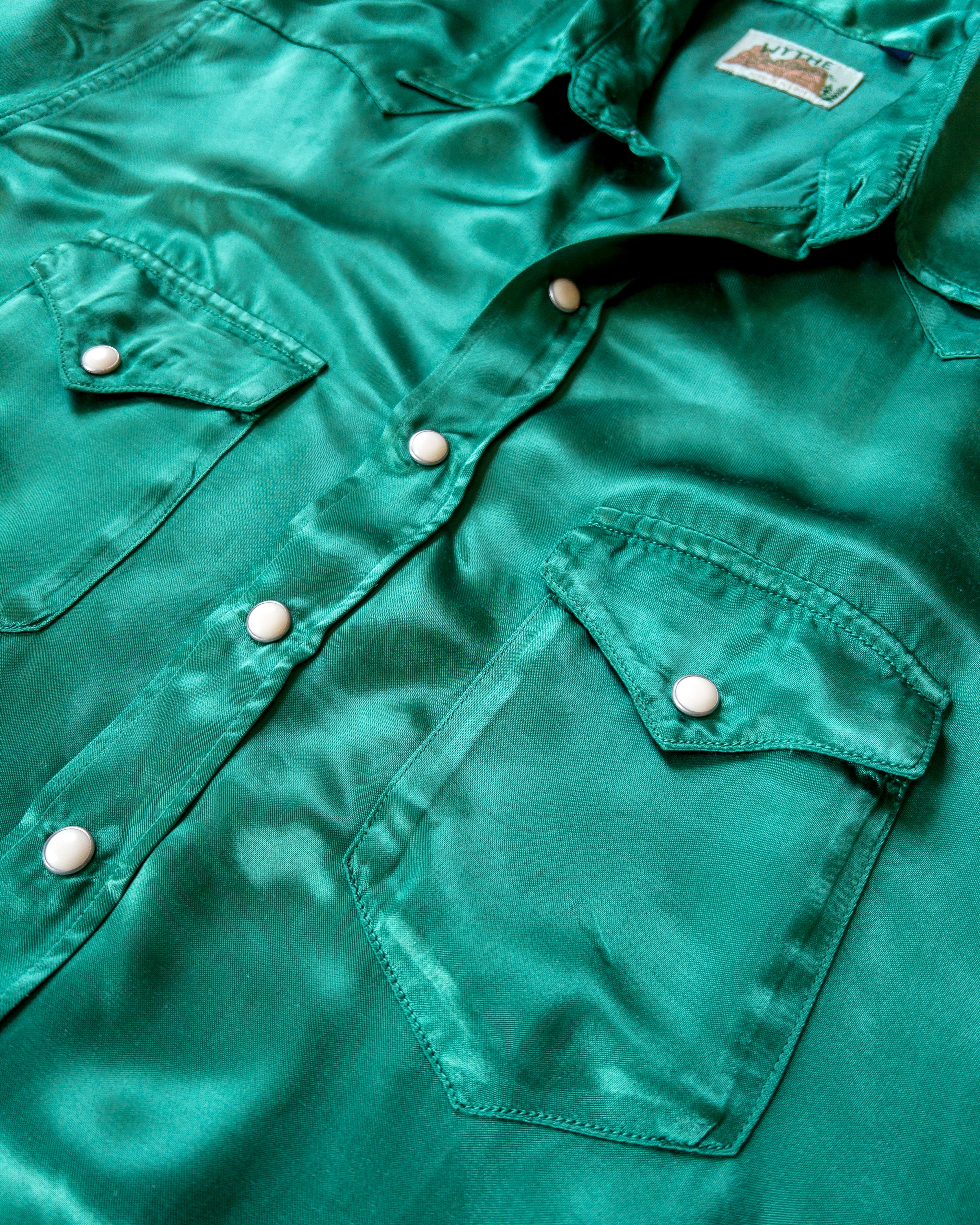 Satin Rodeo Shirt - Evergreen - Image 2