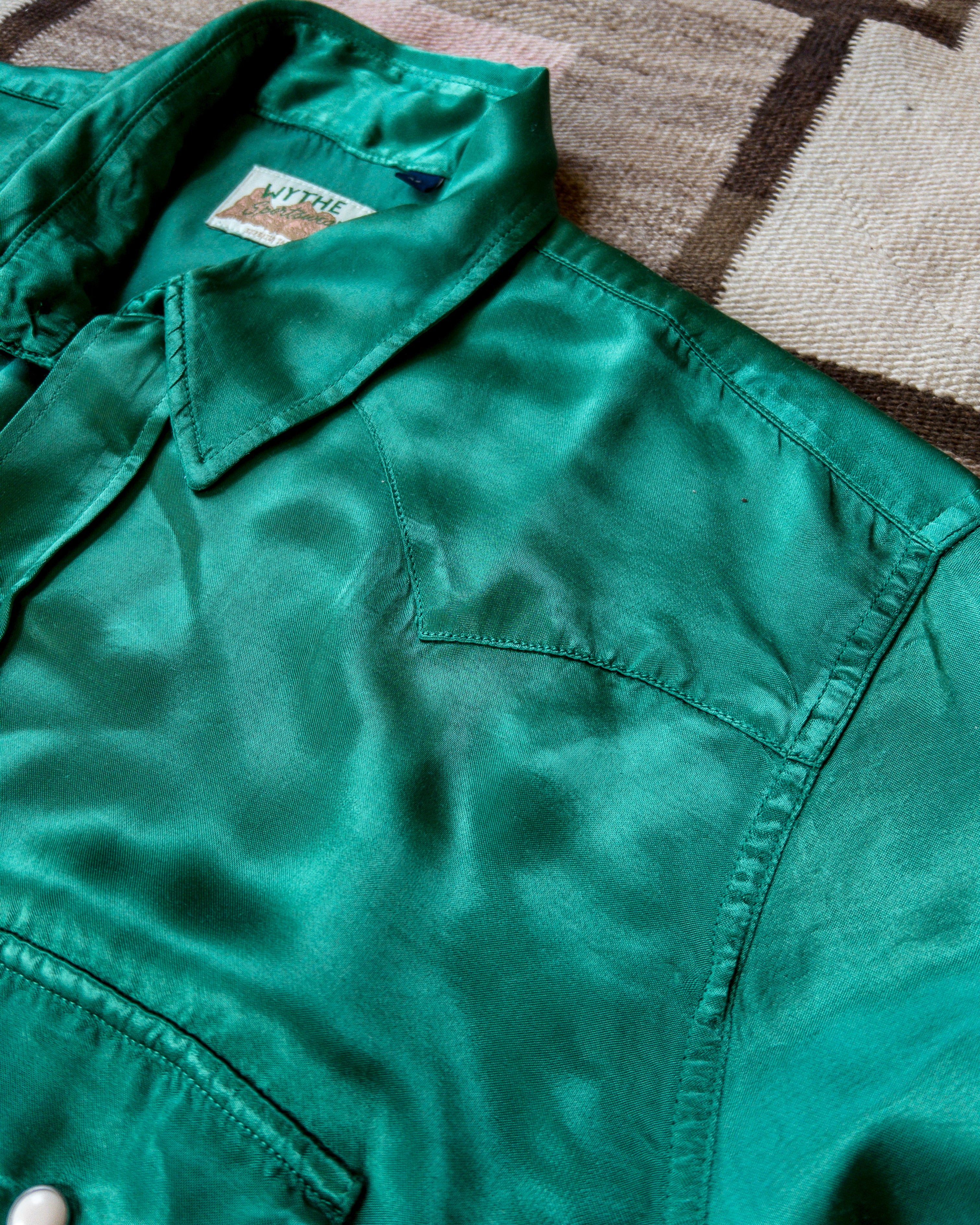 Satin Rodeo Shirt - Evergreen - Image 3