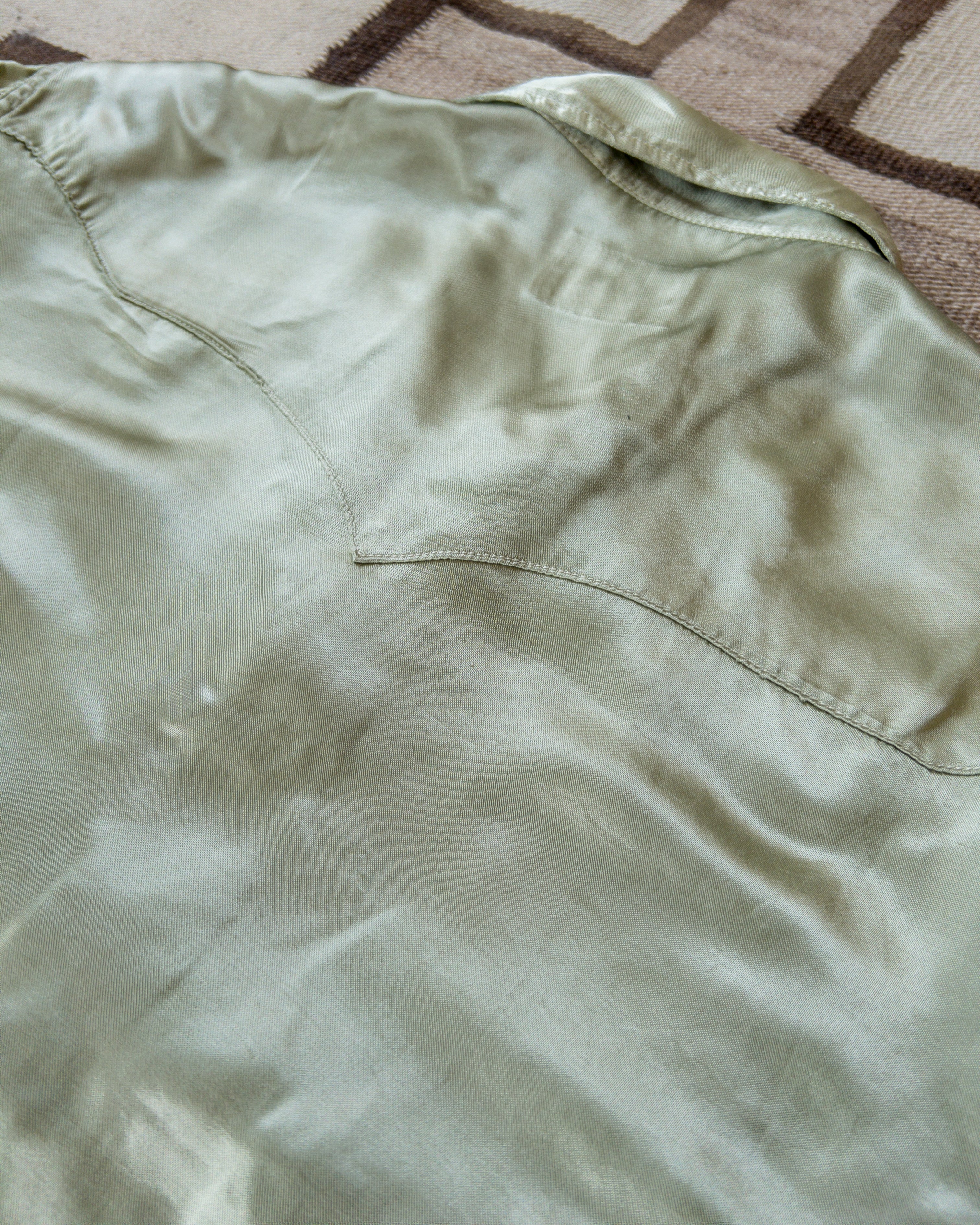 Satin Rodeo Shirt - Faded Olive - Image 4