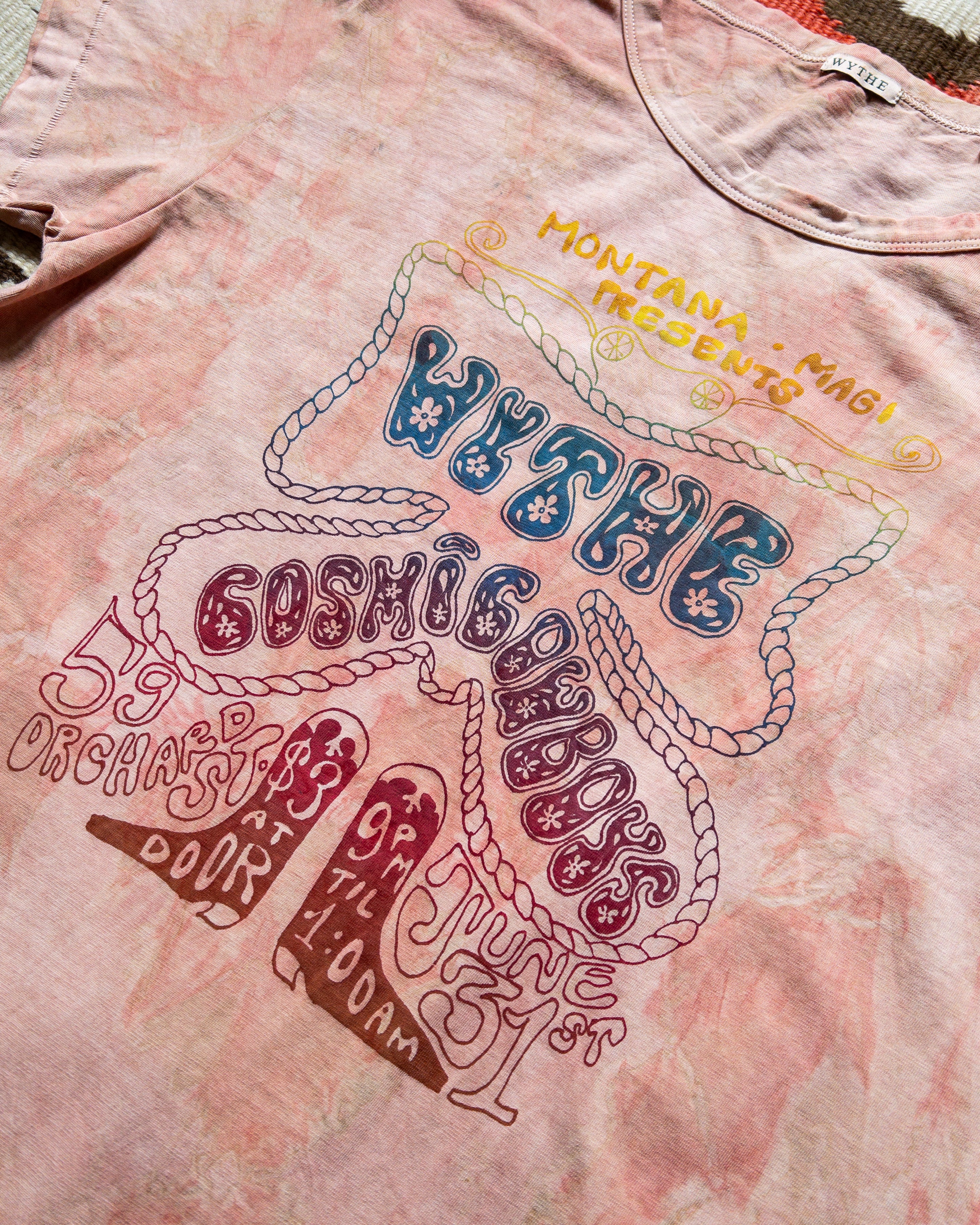 Shibori Tie-Dye Concert T-Shirt - Madder - Image 2