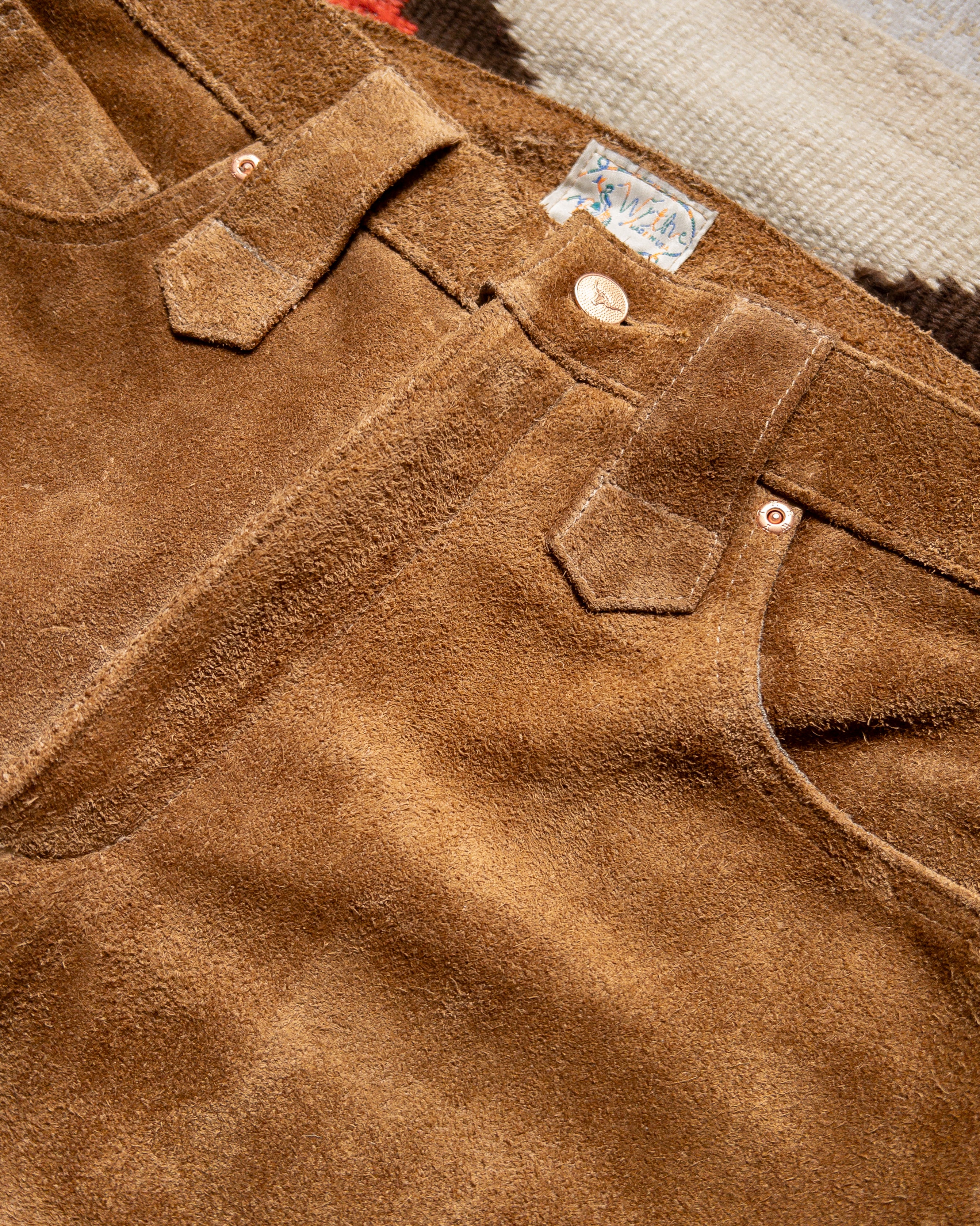 Suede Five Pocket Flares - Honey - Image 3