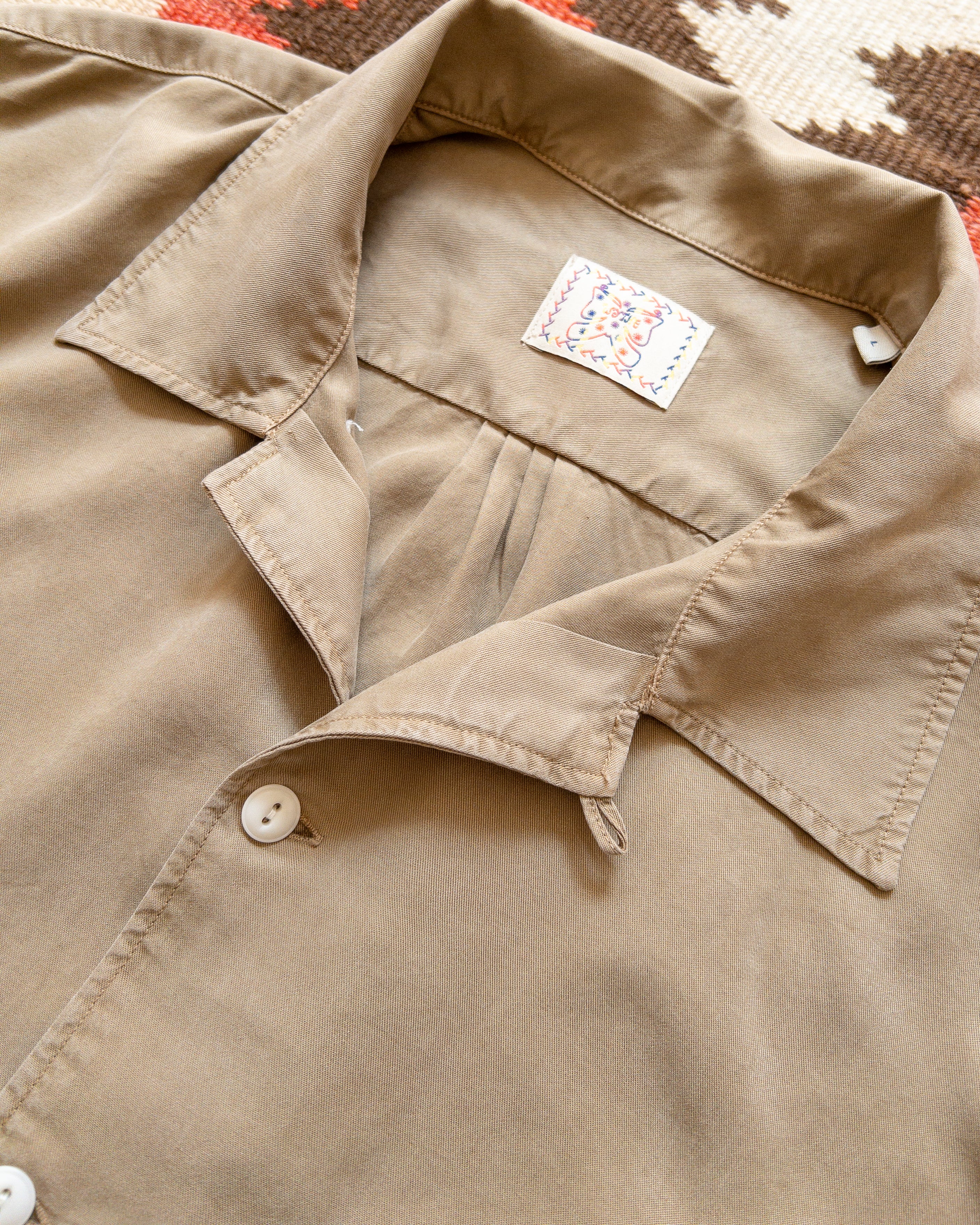 Tencel Gabardine Patio Shirt - Camp Khaki - Image 3