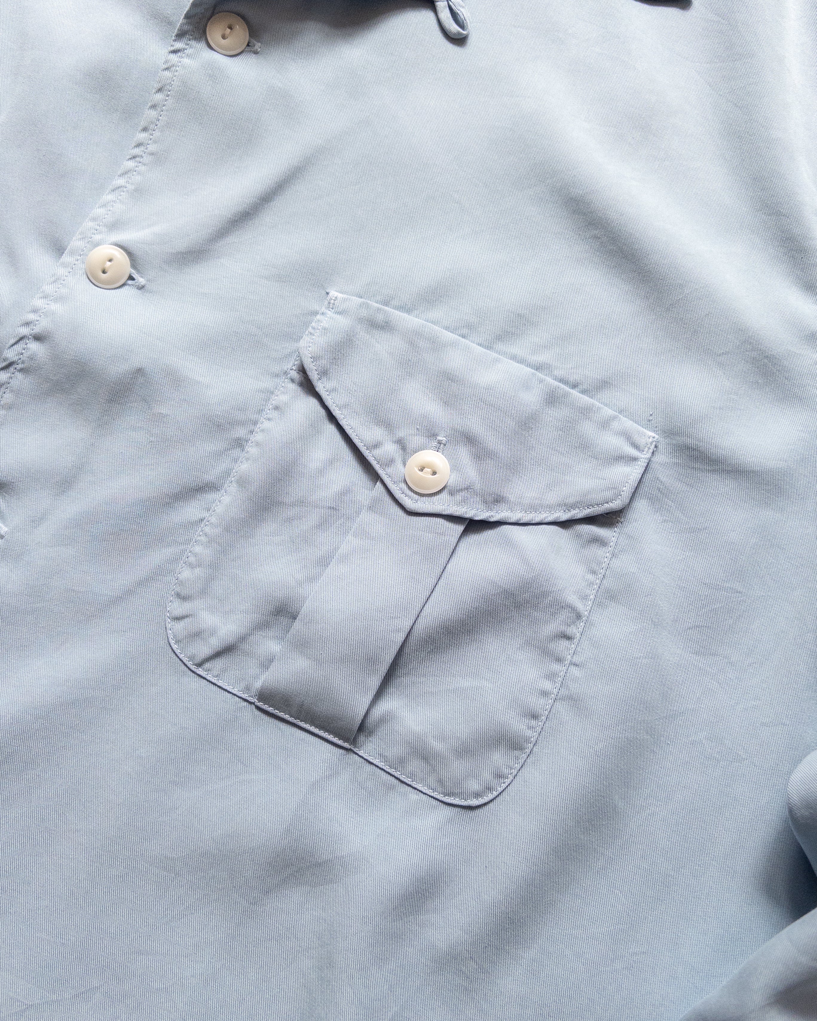 Tencel Gabardine Patio Shirt - Faded Bench Blue - Image 2