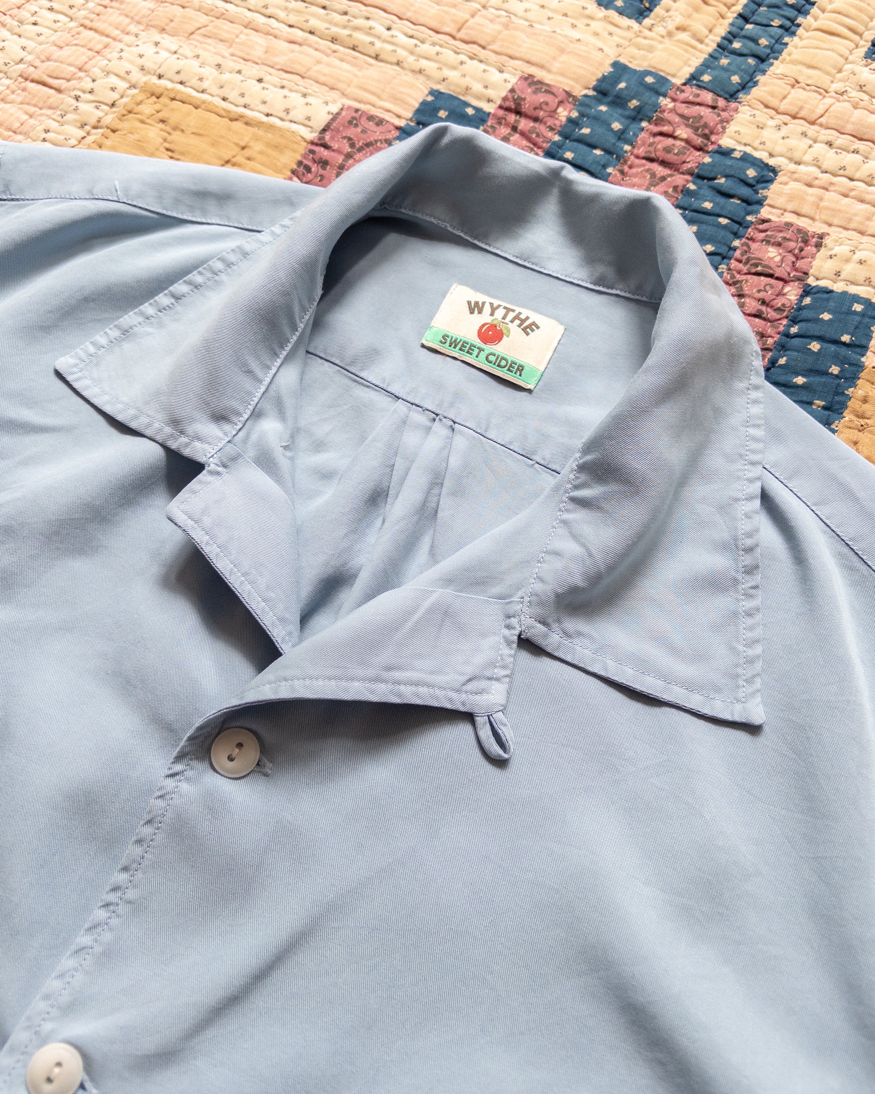 Tencel Gabardine Patio Shirt - Faded Bench Blue - Image 3