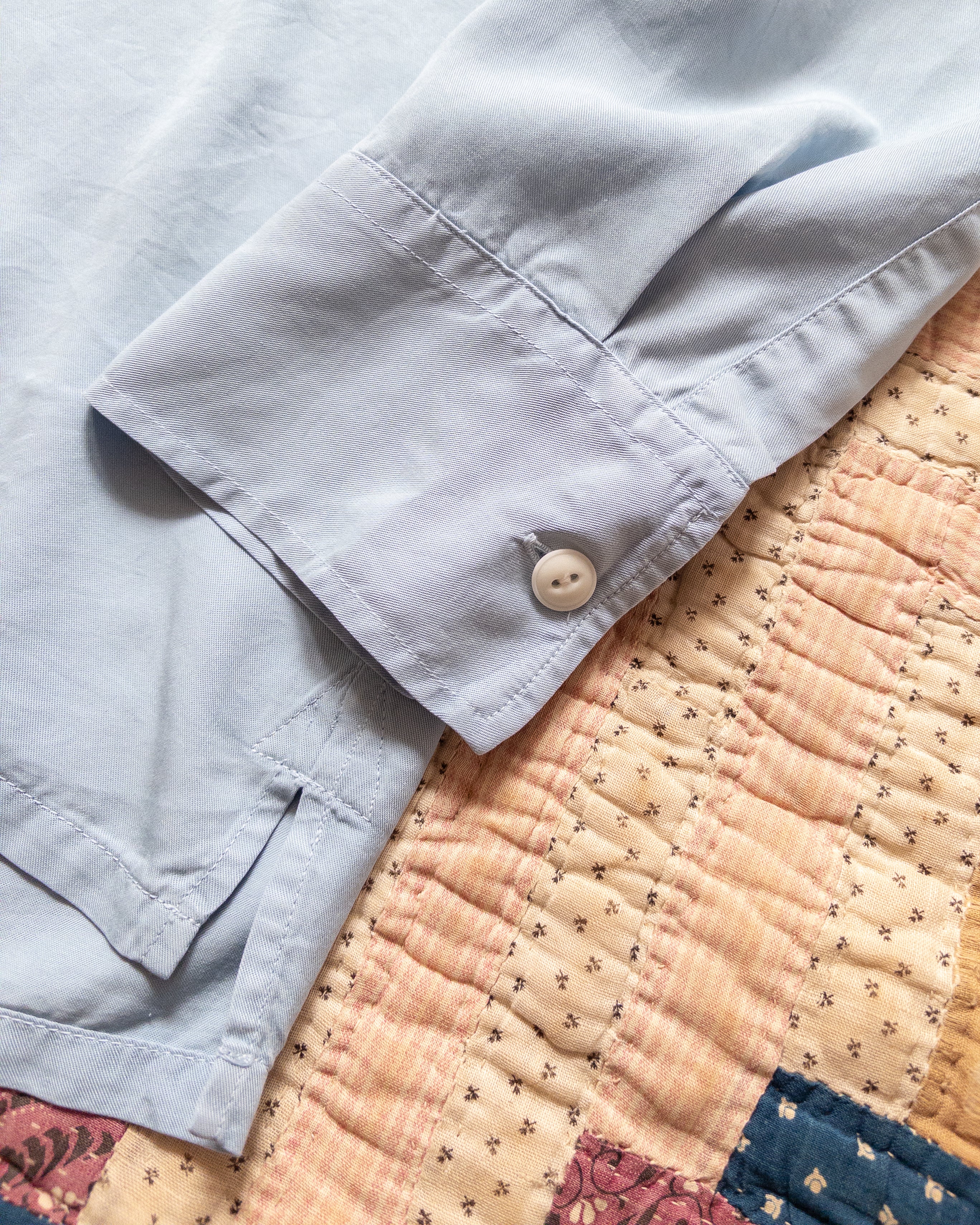 Tencel Gabardine Patio Shirt - Faded Bench Blue - Image 4