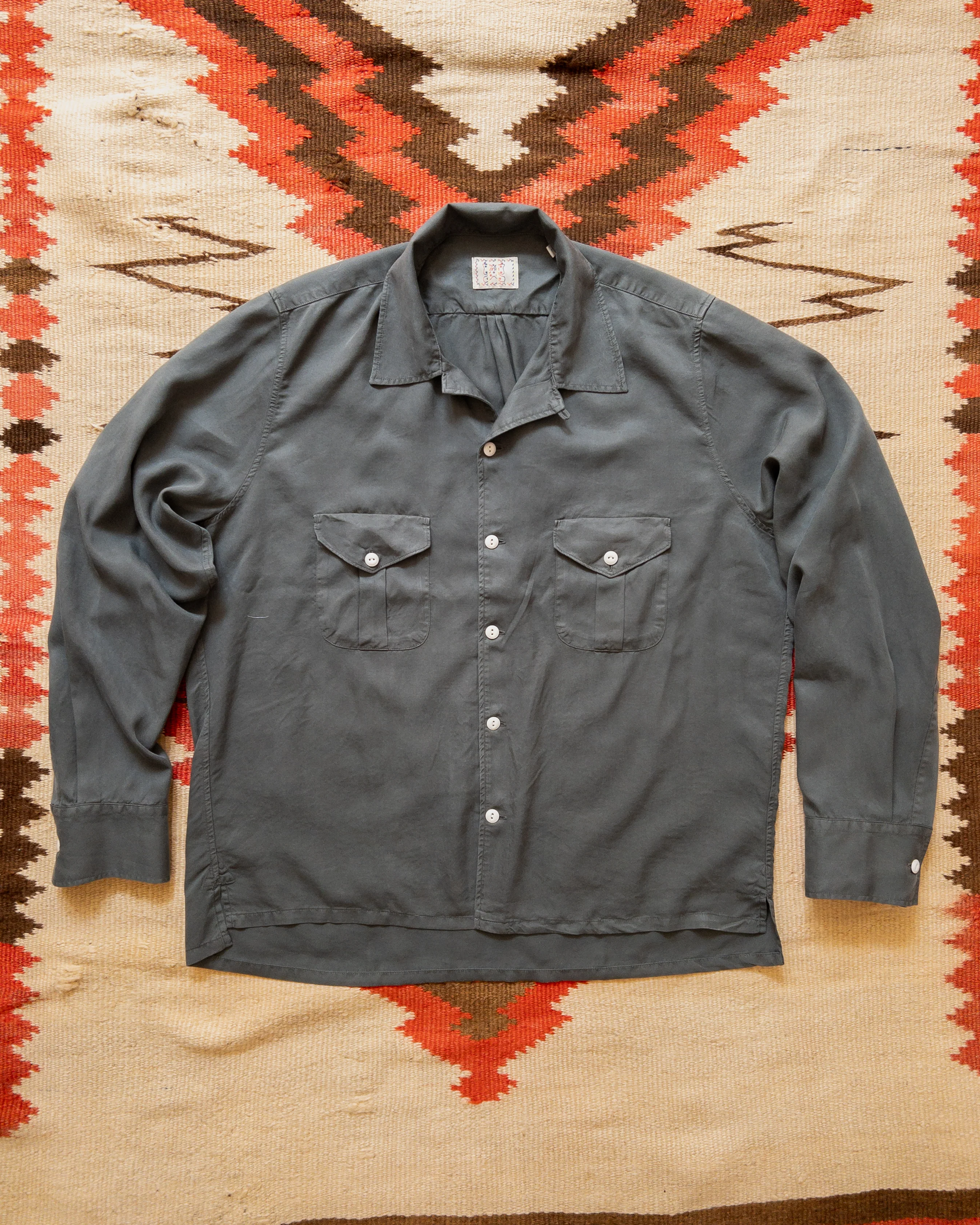 Tencel Gabardine Patio Shirt - Faded Black