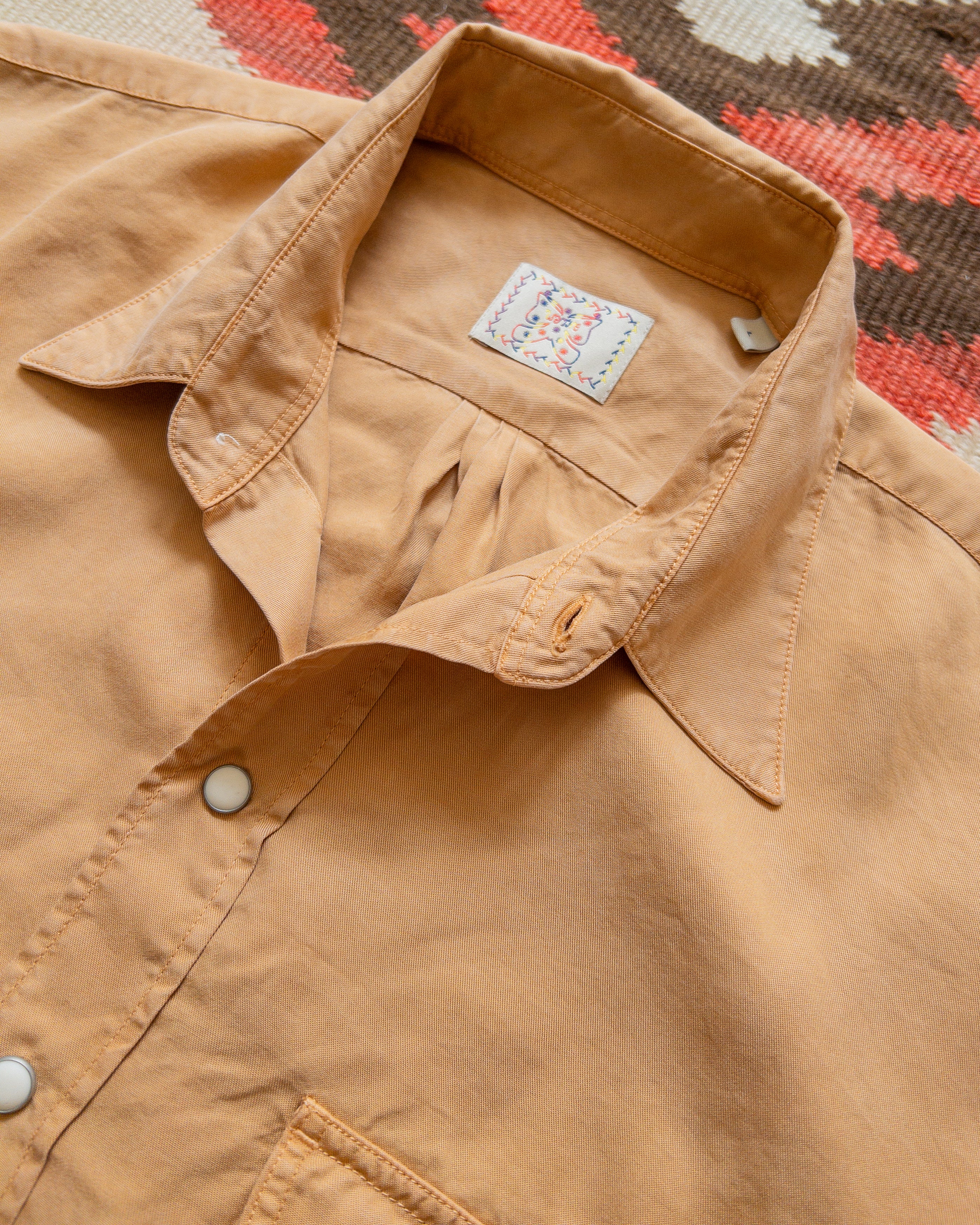 Tencel Gabardine Pearlsnap Shirt - Apricot - Image 4