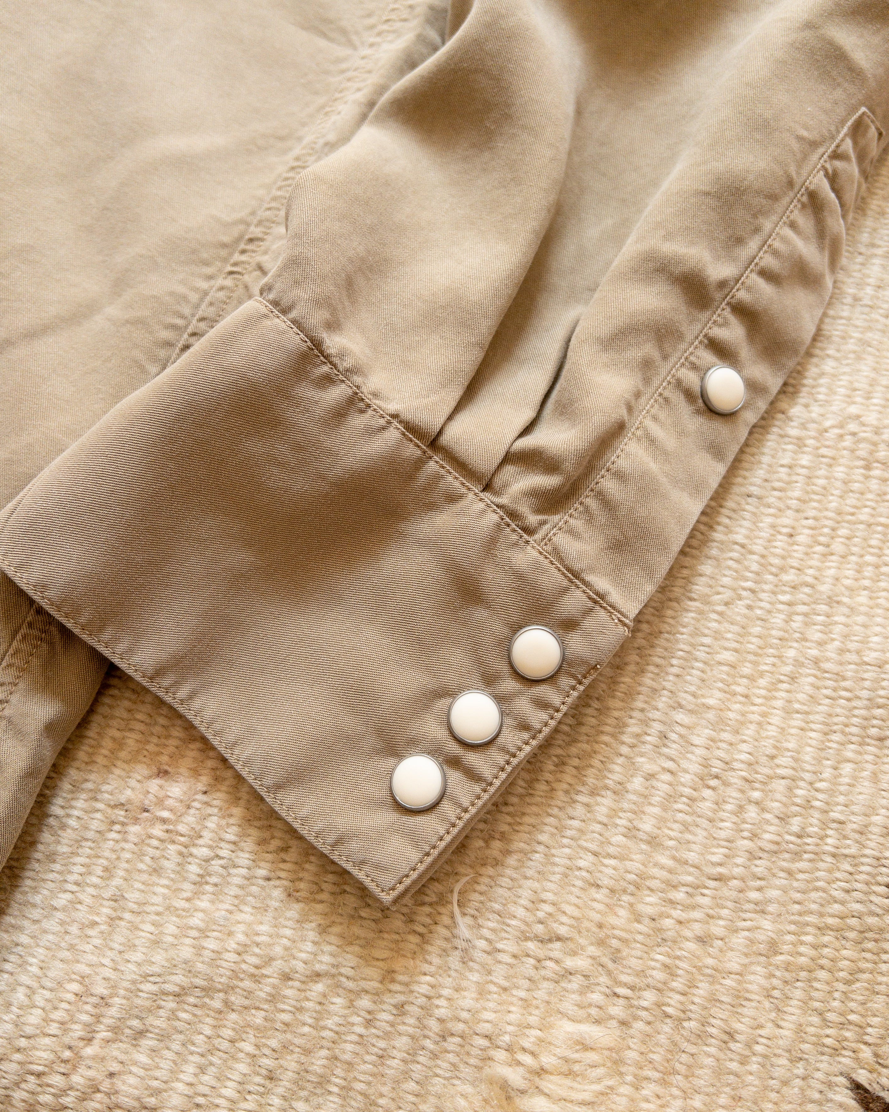 Tencel Gabardine Pearlsnap Shirt - Camp Khaki - Image 2