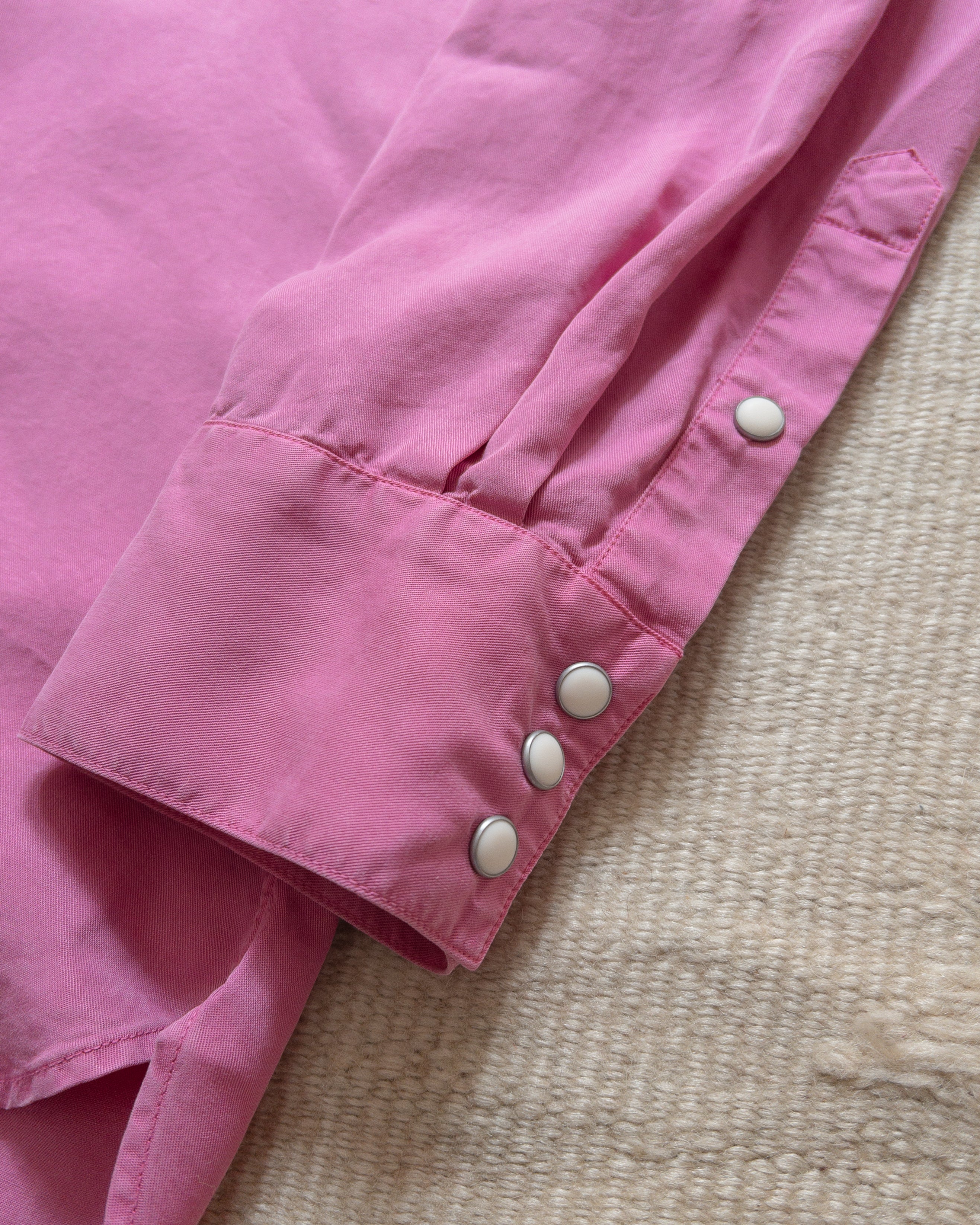 Tencel Gabardine Pearlsnap Shirt - Flamingo - Image 2