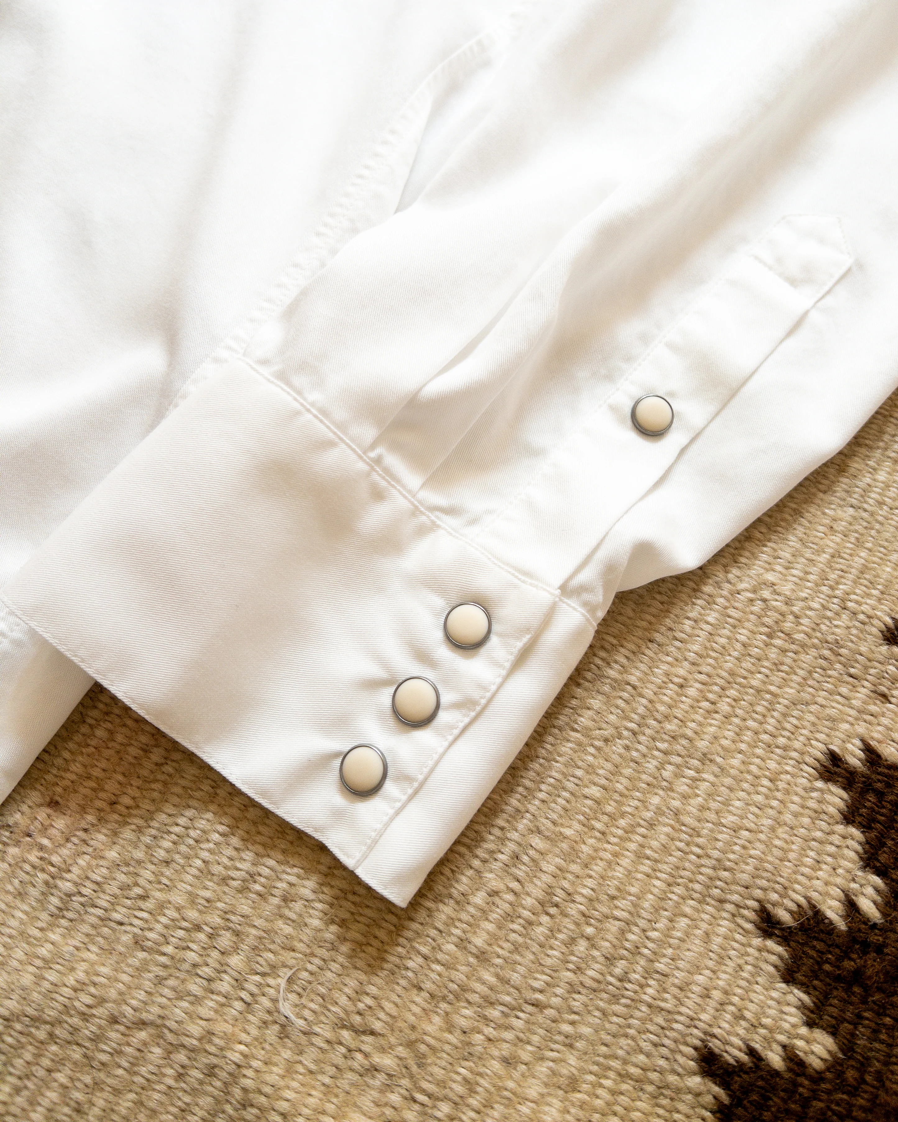 Tencel Gabardine Pearlsnap Shirt - Natural - Image 2
