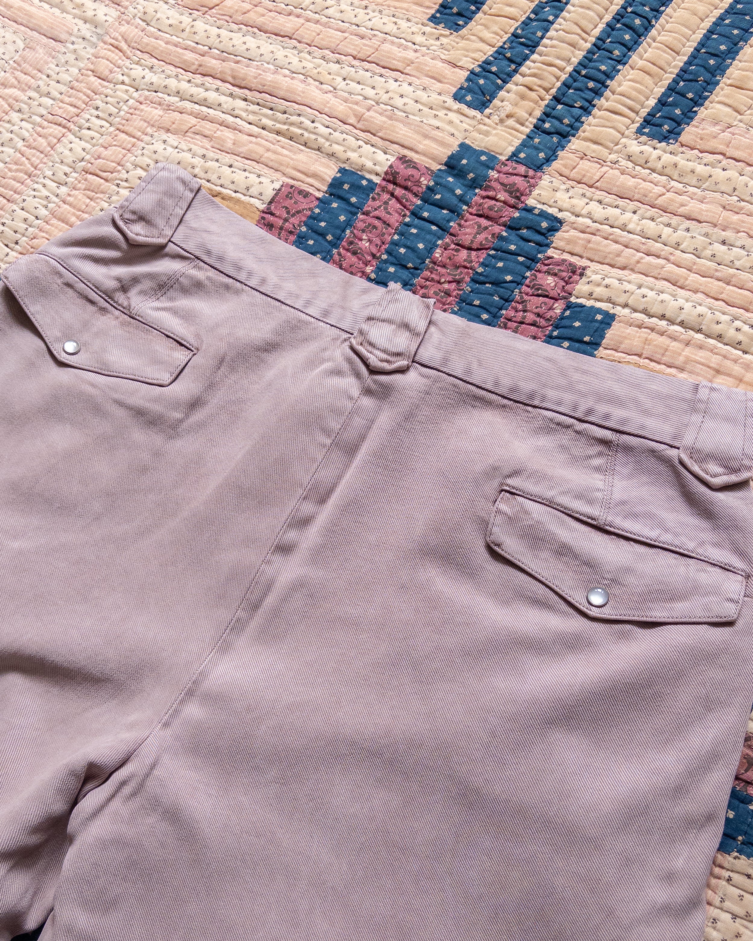 Tencel Gabardine Western Pant - Mauve - Image 3