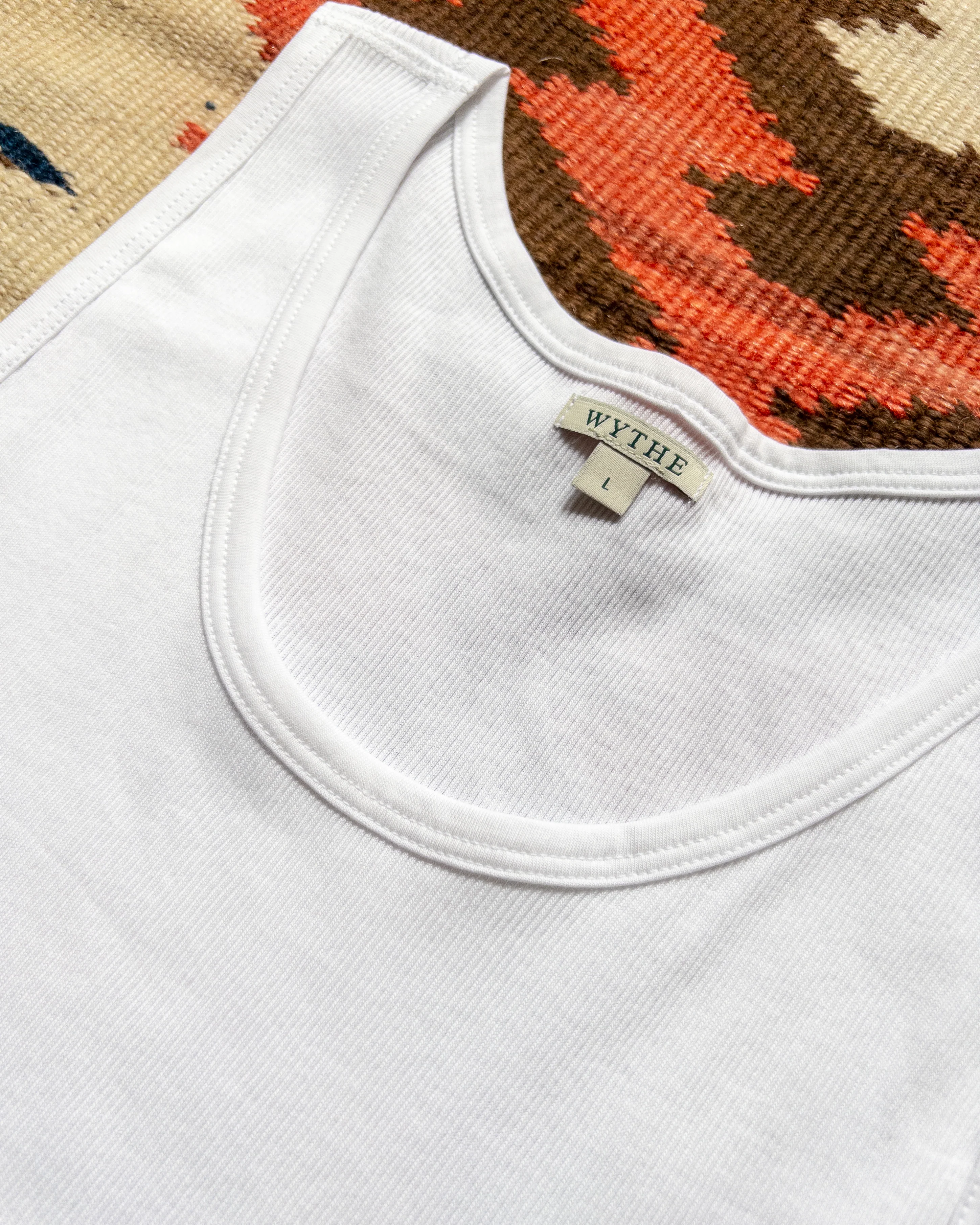 Tubular Cotton Ribbed Tank Top - Natural - Image 2