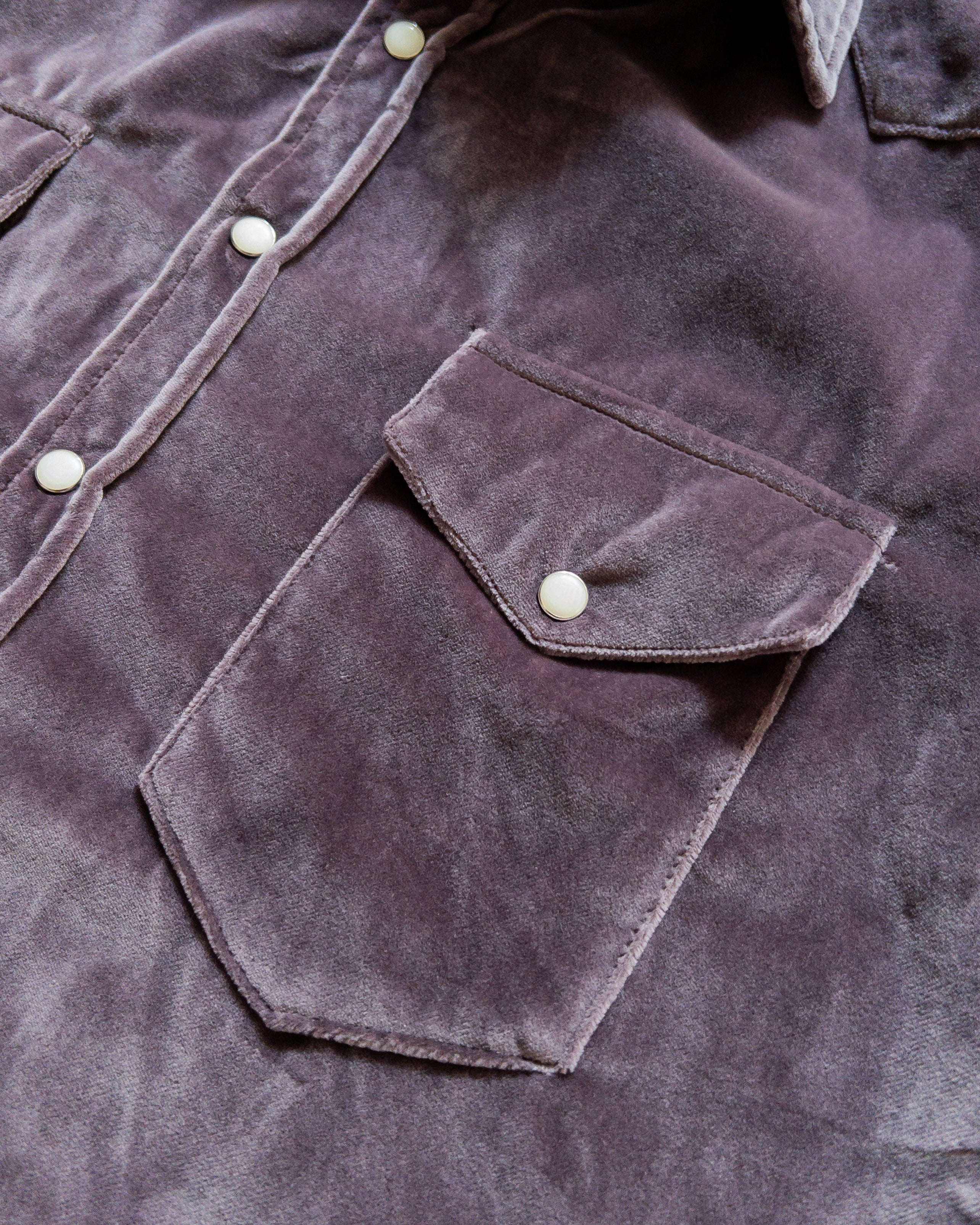 Velvet Pearlsnap Shirt - Amethyst - Image 2