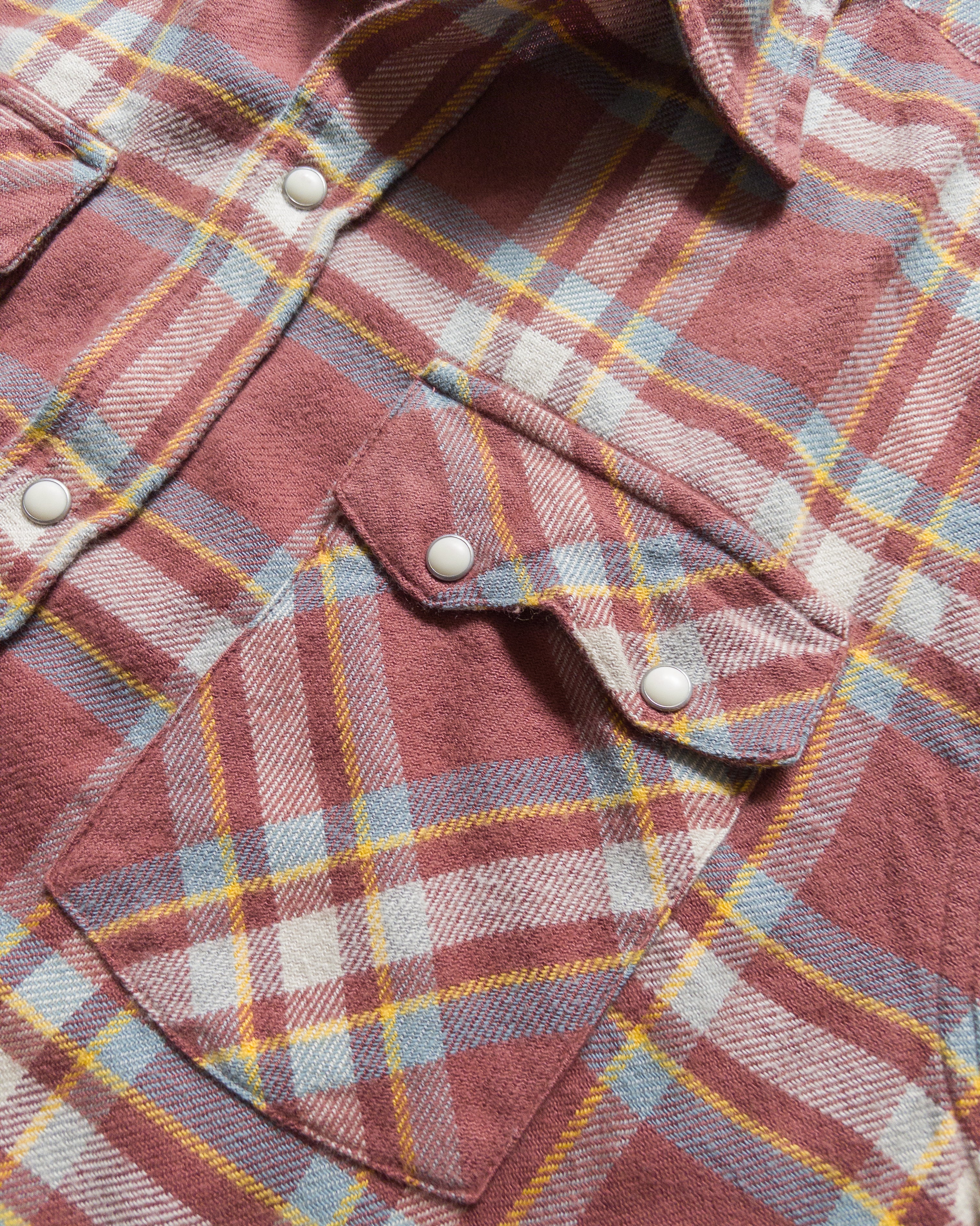 Washed Flannel Pearlsnap Shirt - Autumn Rust - Image 2
