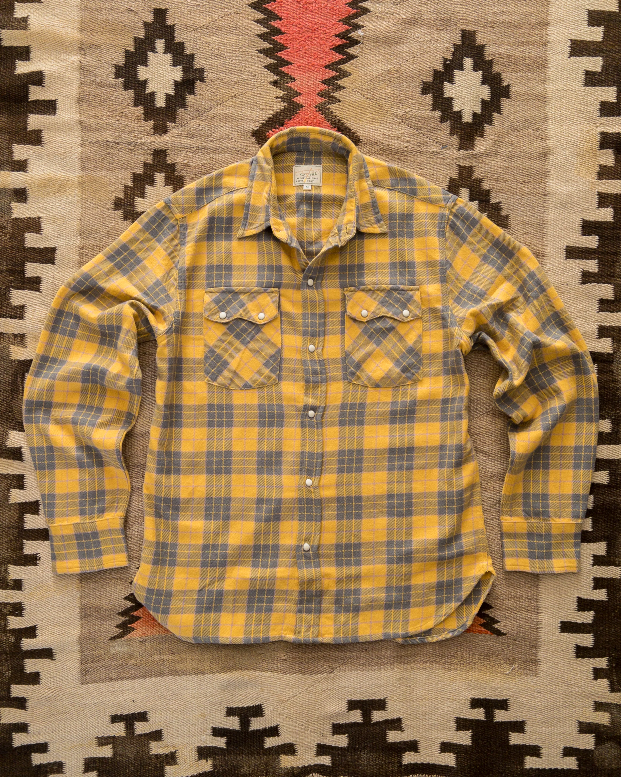 Washed Flannel Pearlsnap Shirt - Daybreak
