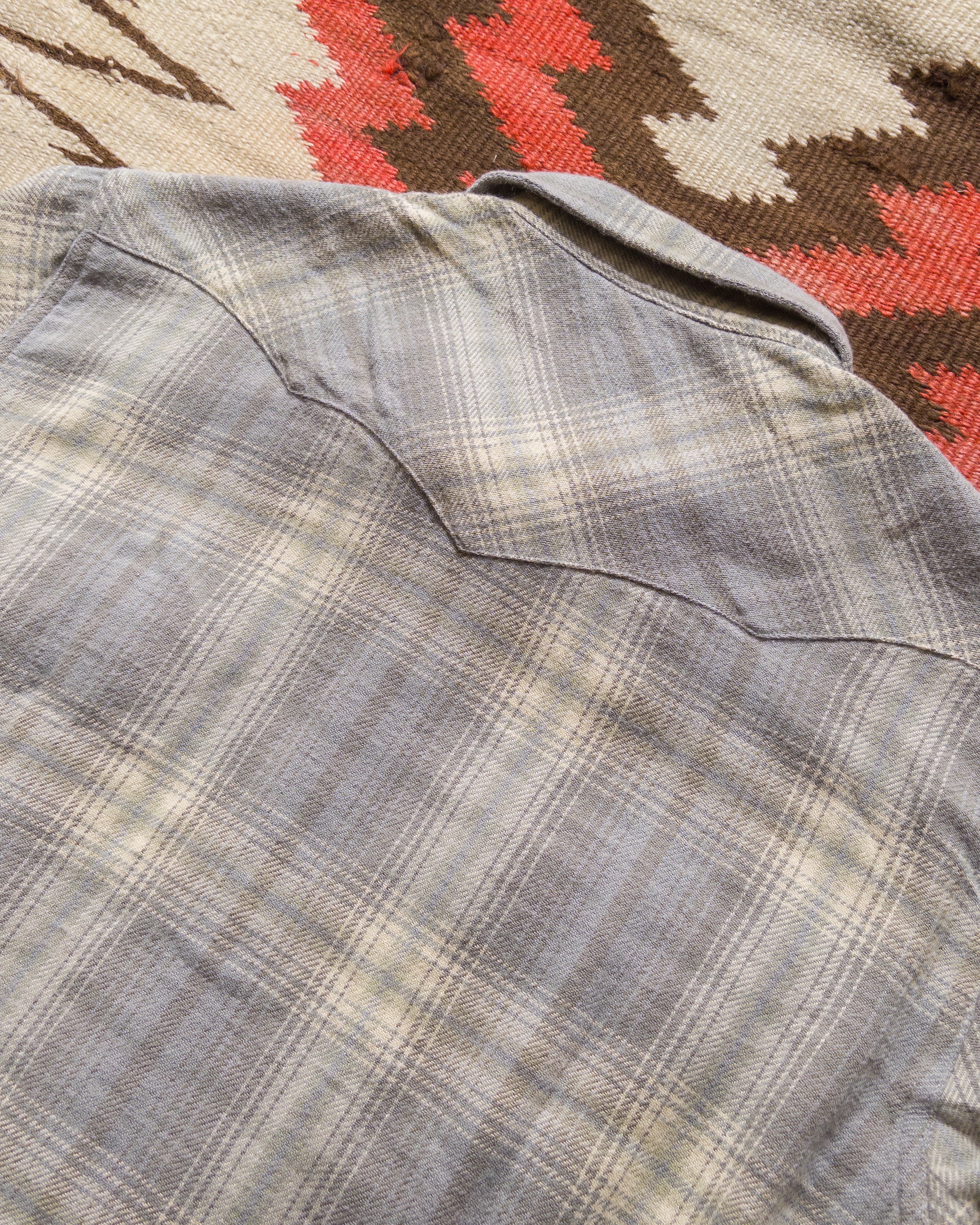 Washed Flannel Pearlsnap Shirt - Late Frost - Image 5