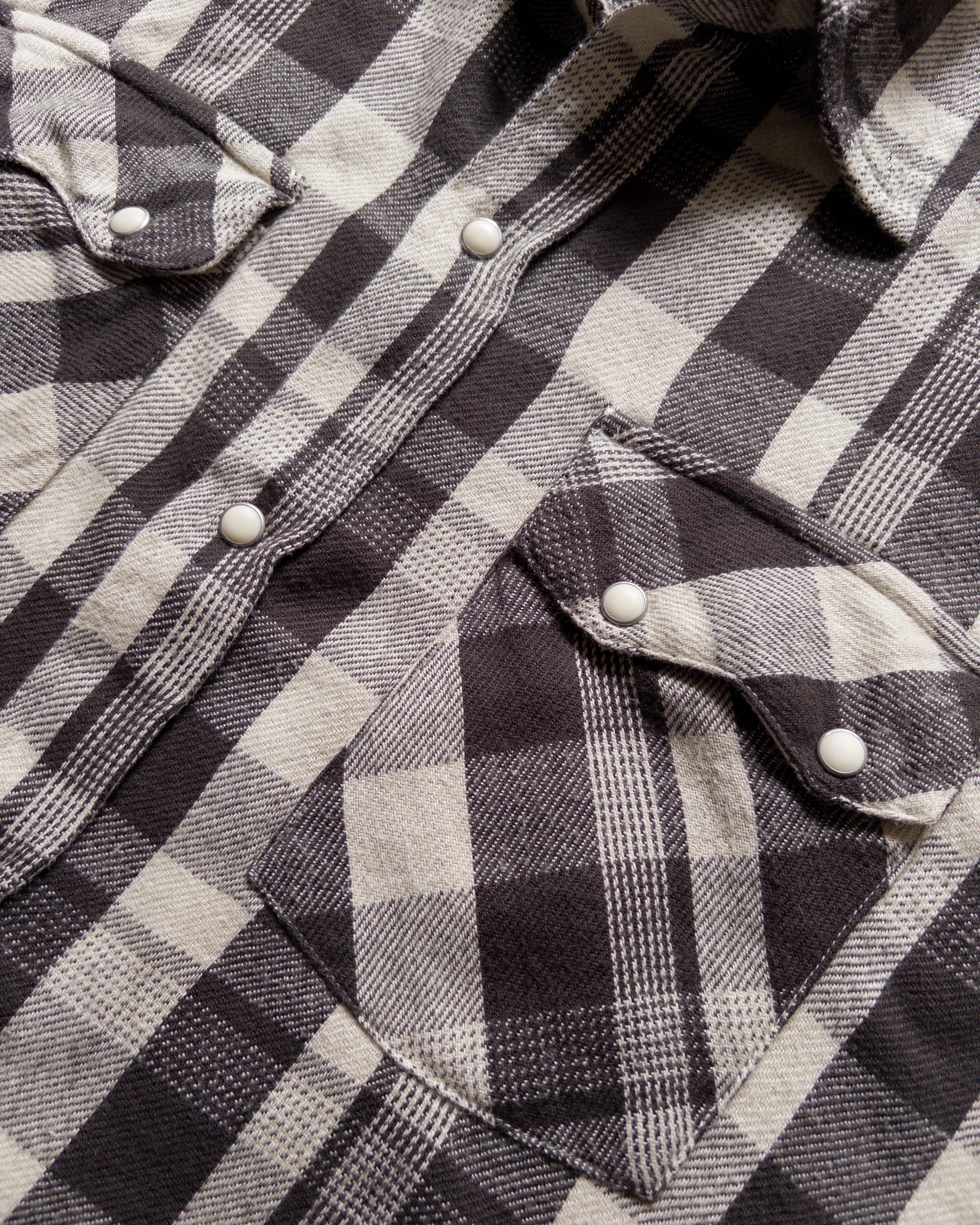 Washed Flannel Pearlsnap Shirt - Night Pitch - Image 2