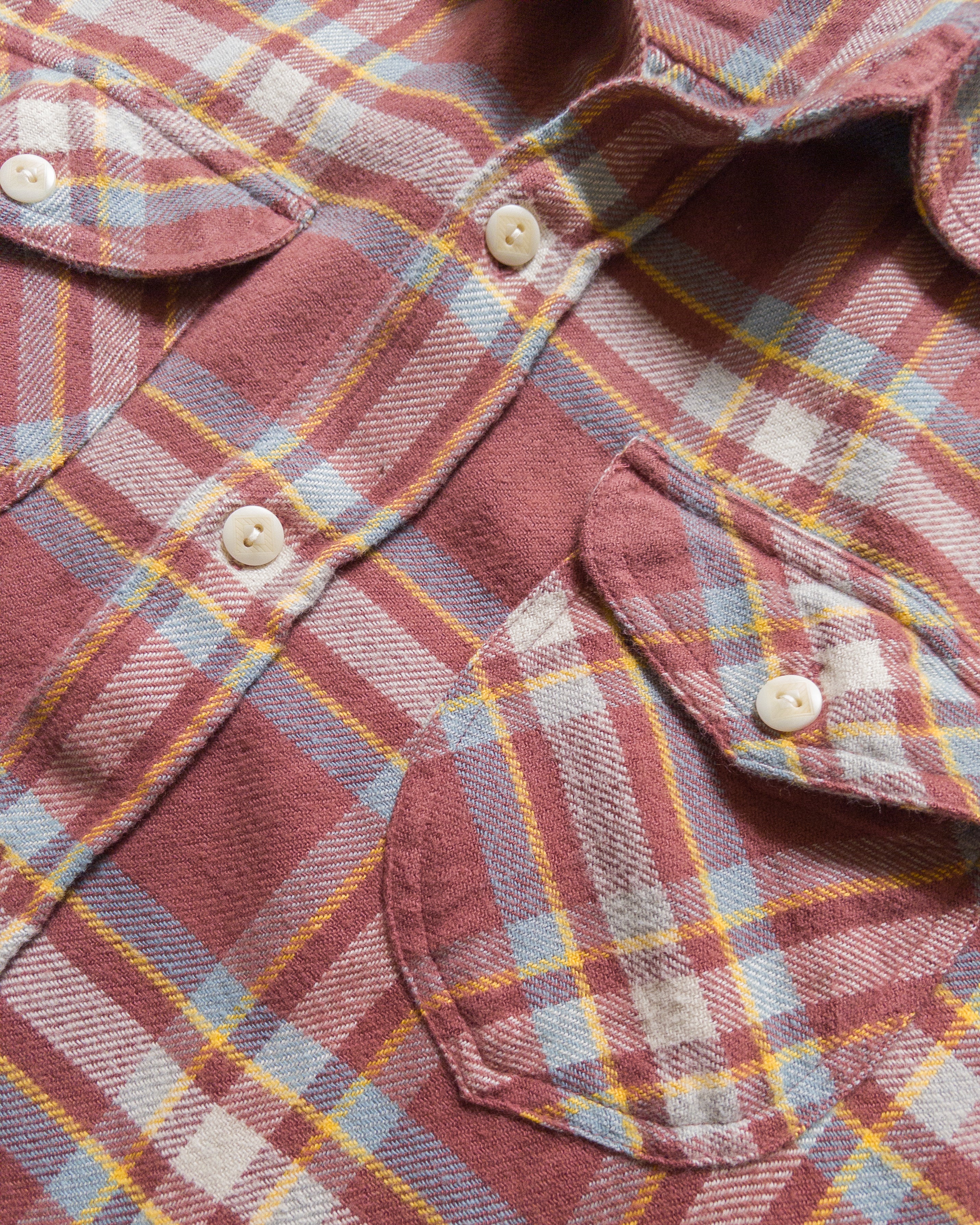 Washed Flannel Workshirt - Autumn Rust - Image 2