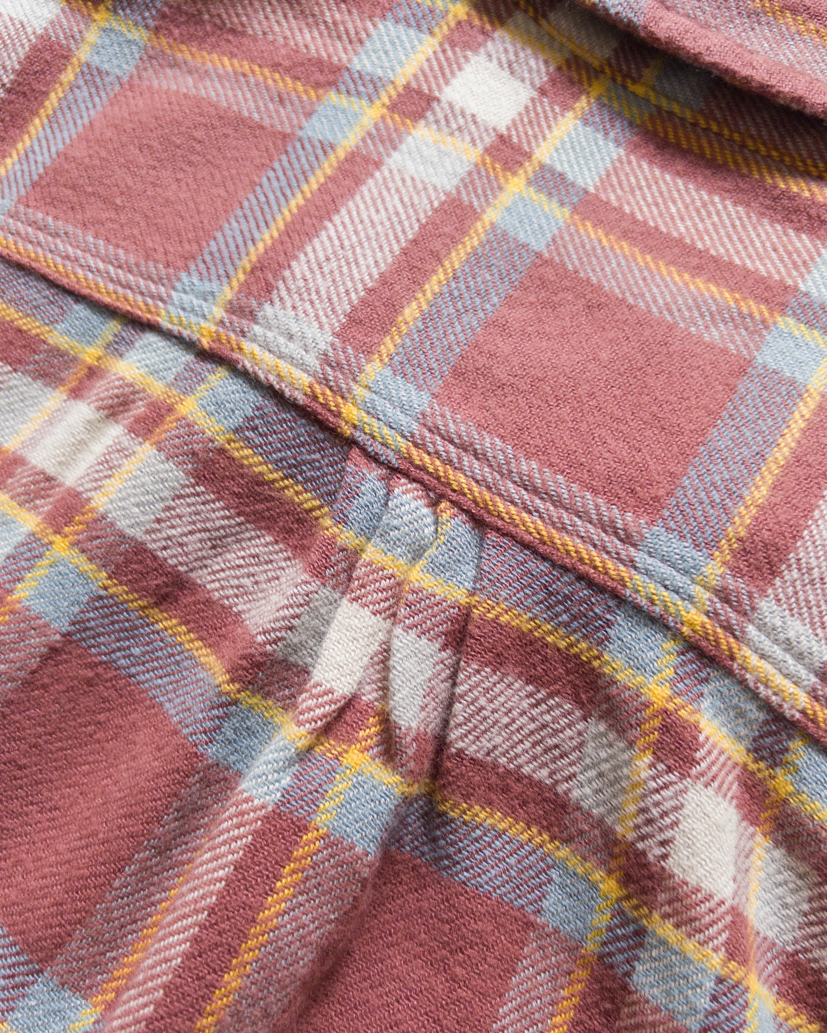 Washed Flannel Workshirt - Autumn Rust - Image 5