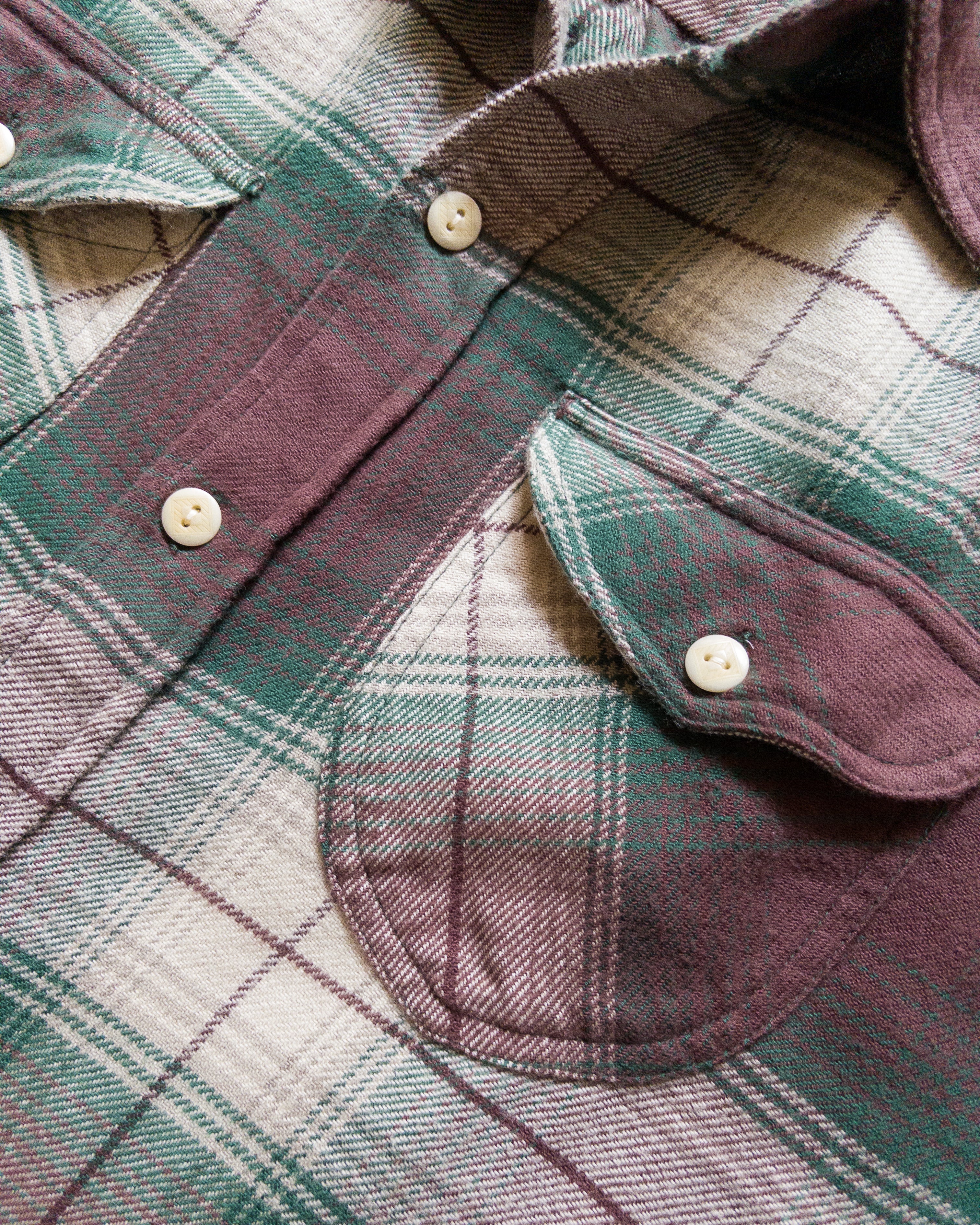 Washed Flannel Workshirt - Grizzly Shadow Plaid - Image 2